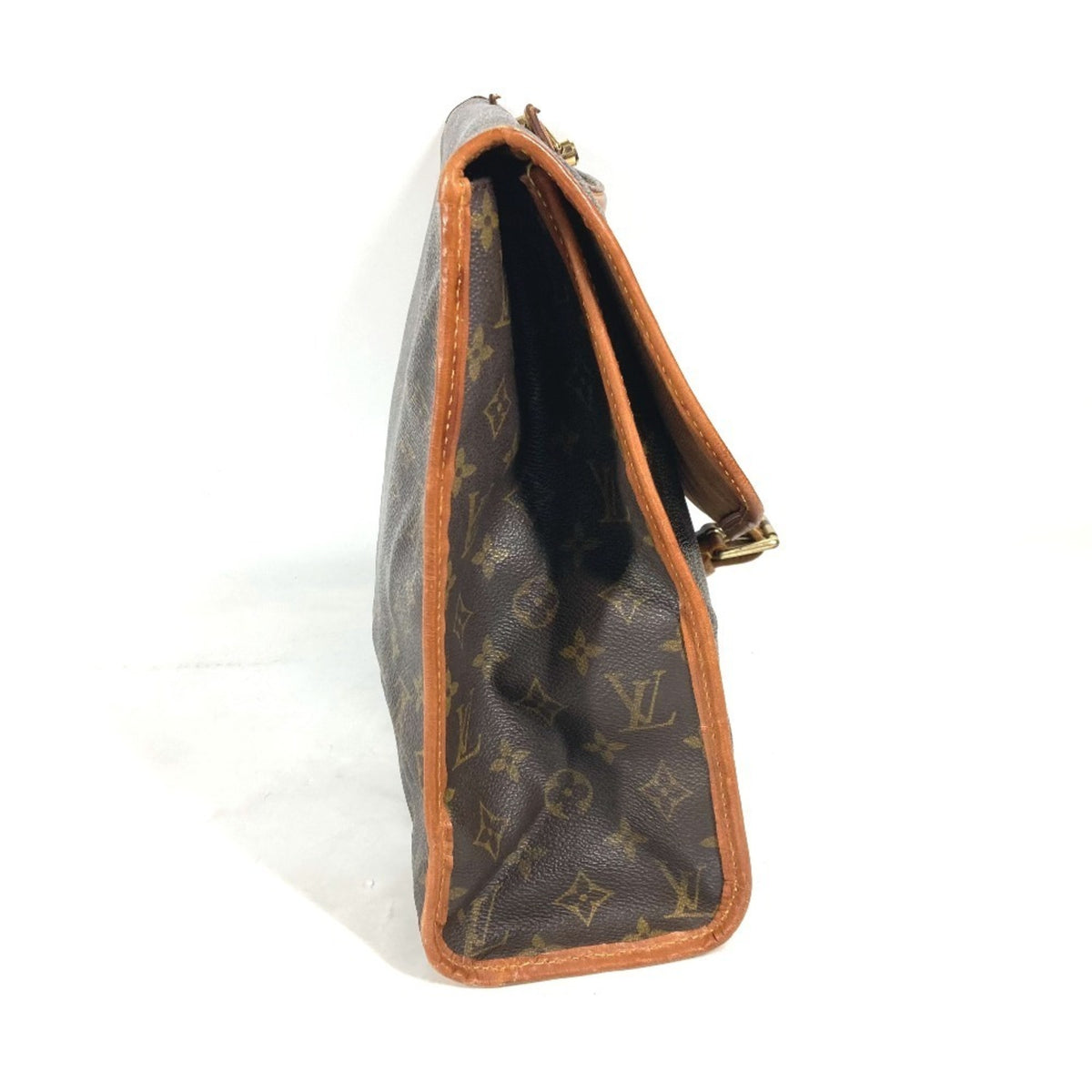 Louis Vuitton Brown Monogram Canvas Handbag Shoulder Bag (Pre-Owned)