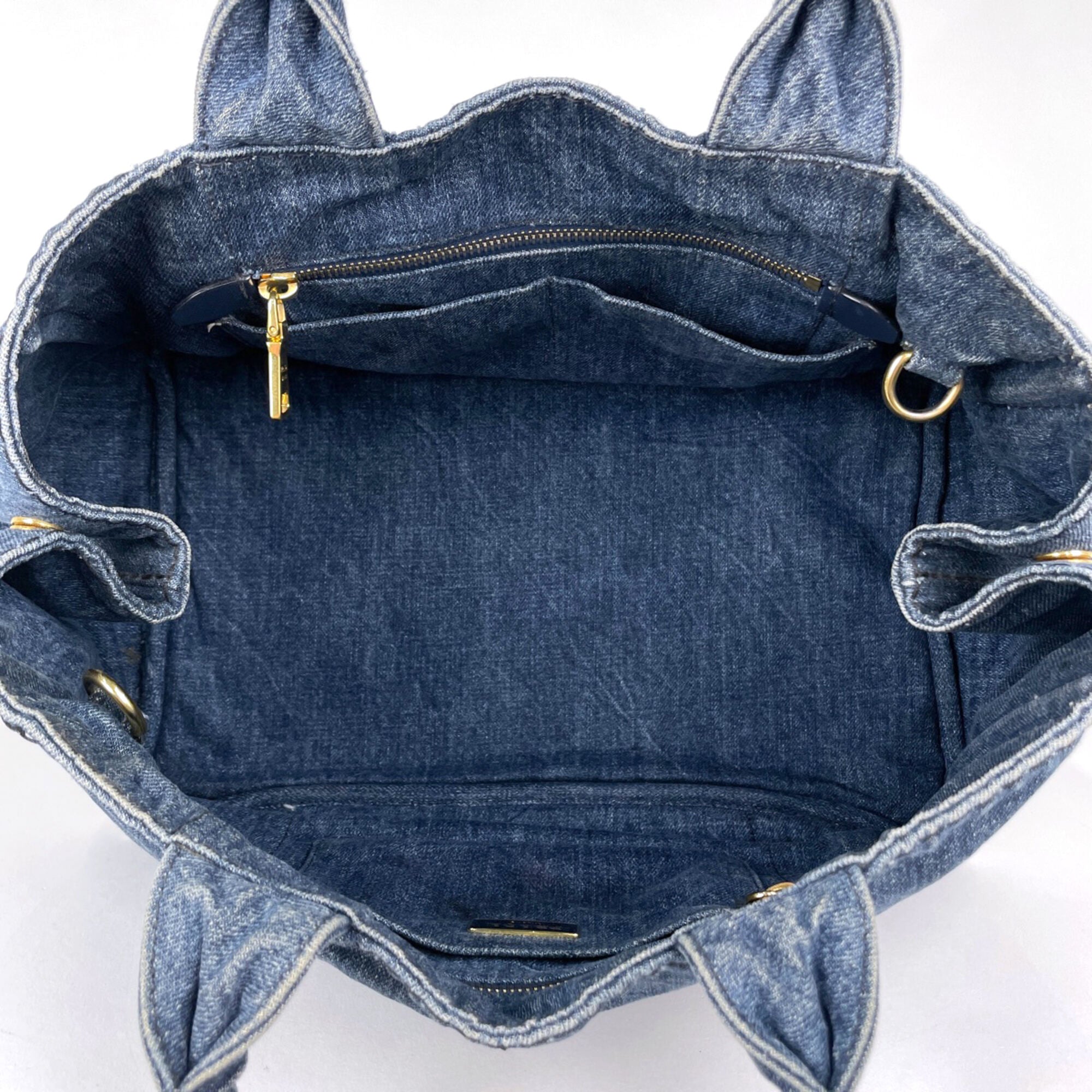 Prada Navy Denim Tote Bag (Pre-Owned)