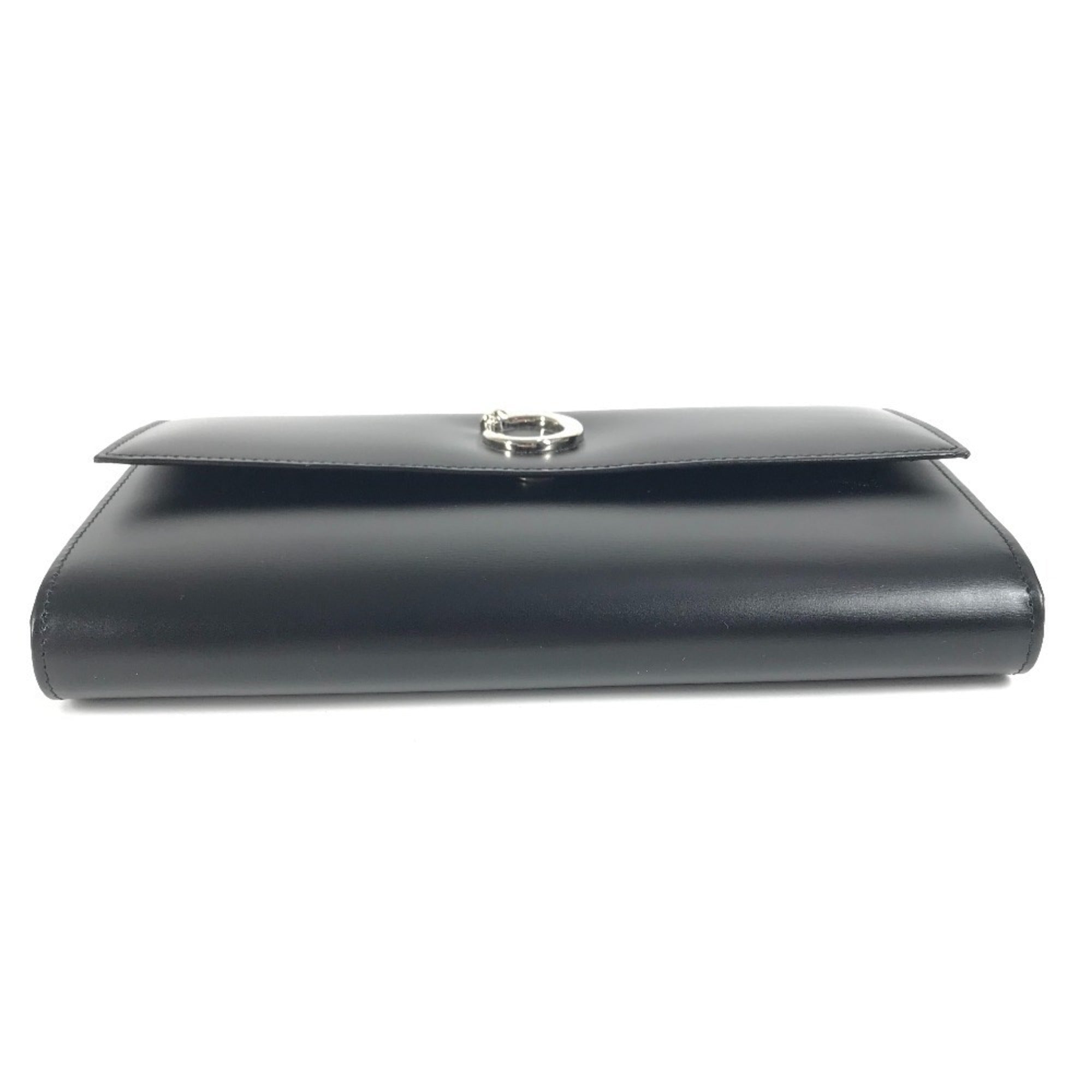 Cartier Black Leather Long Wallet (Bi-Fold) (Pre-Owned)