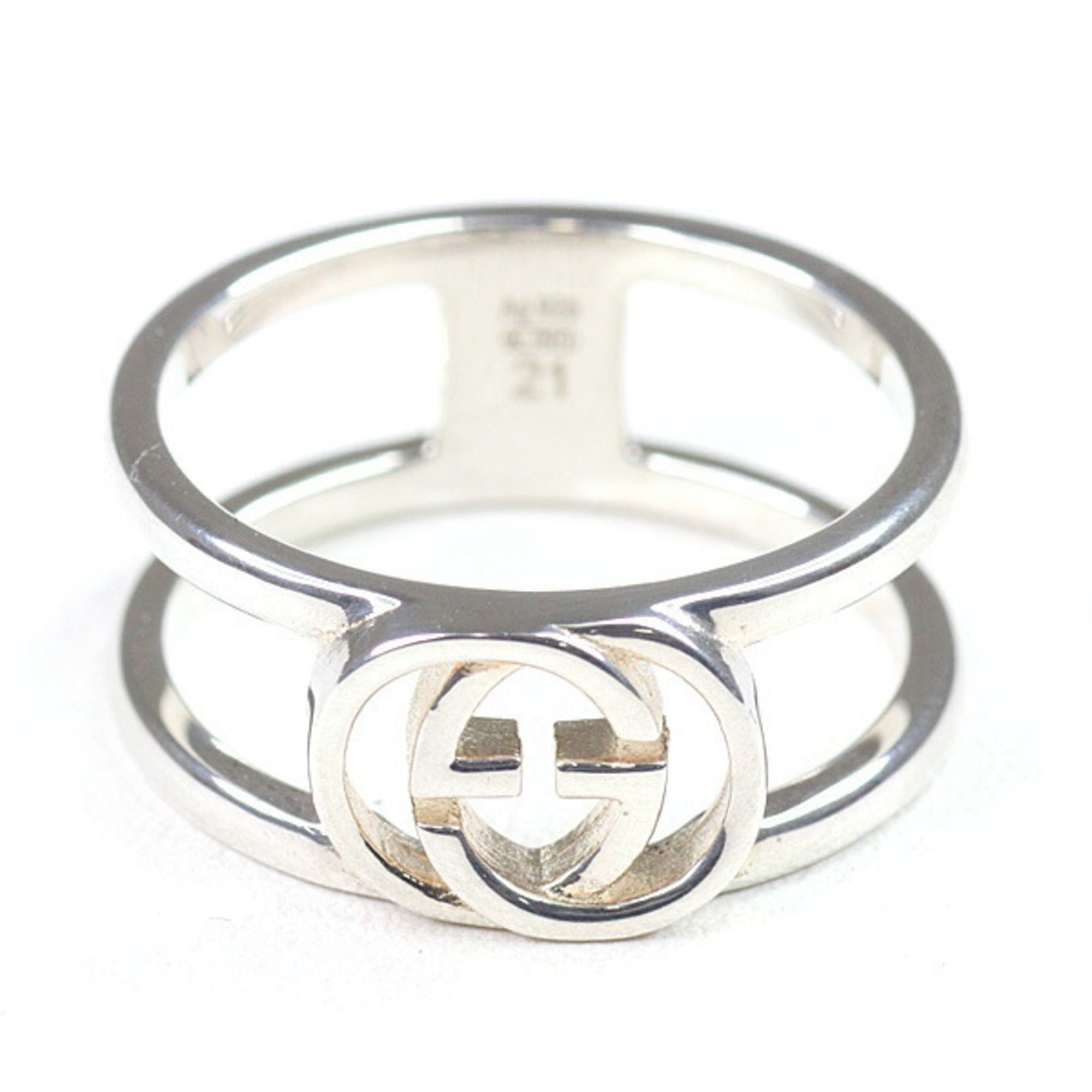 Gucci Sterling Silver 925 Band Ring (Pre-Owned)