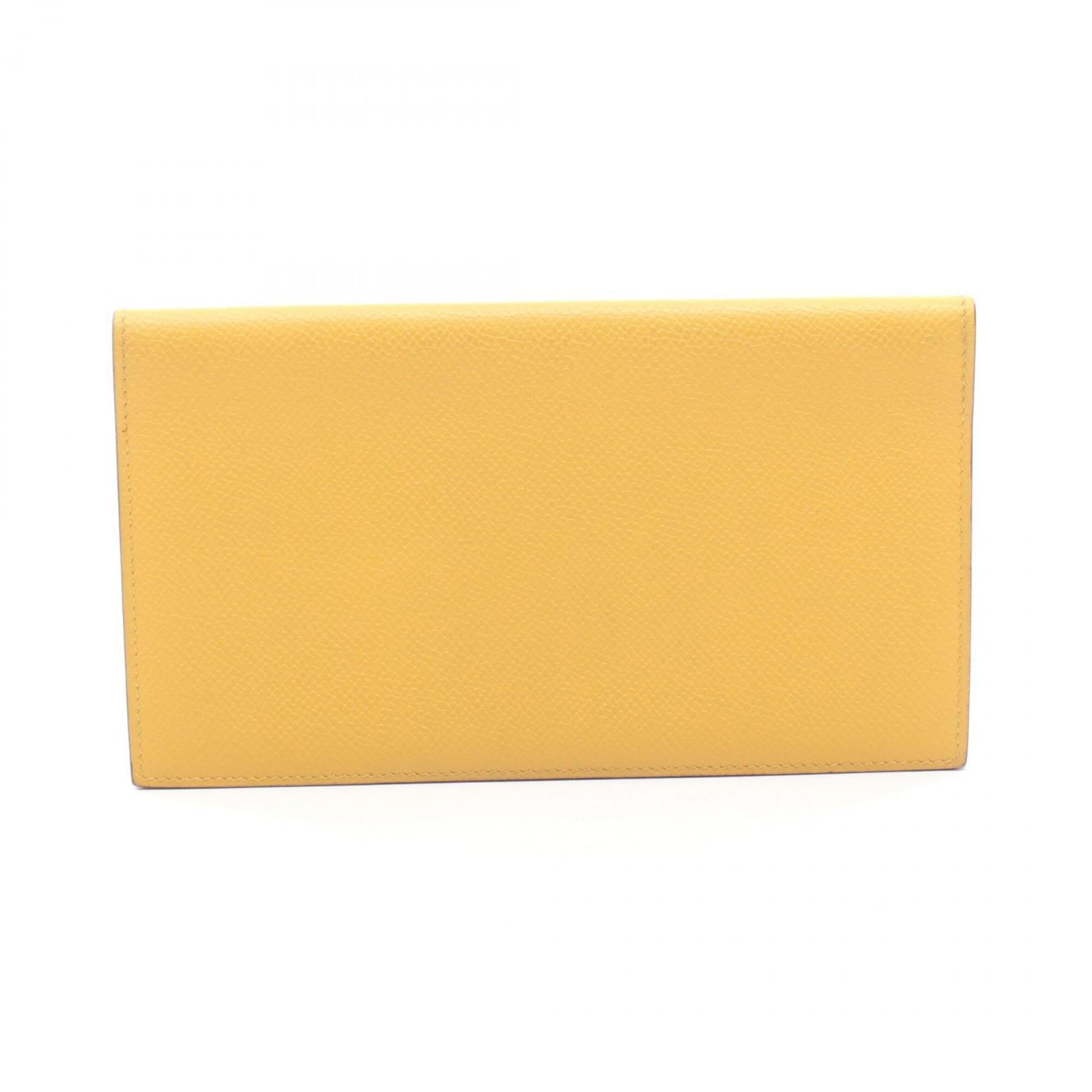 Hermes Sun Yellow Epsom Leather Long Wallet (Bi-Fold) (Pre-Owned)