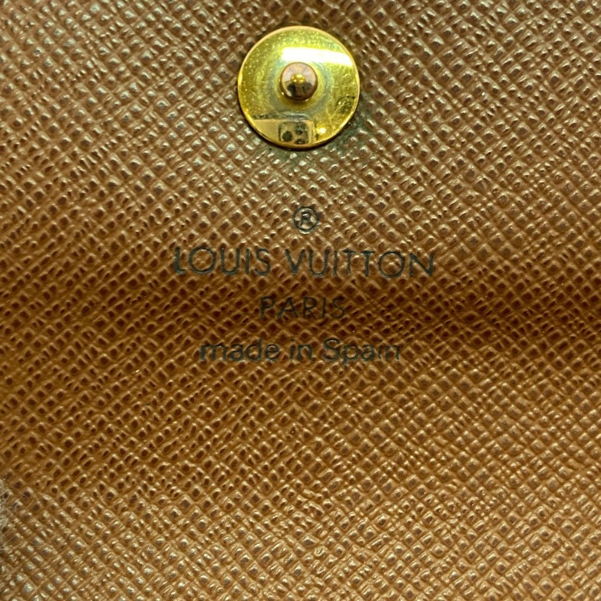 Louis Vuitton Brown Leather Wallet (Tri-Fold) (Pre-Owned)
