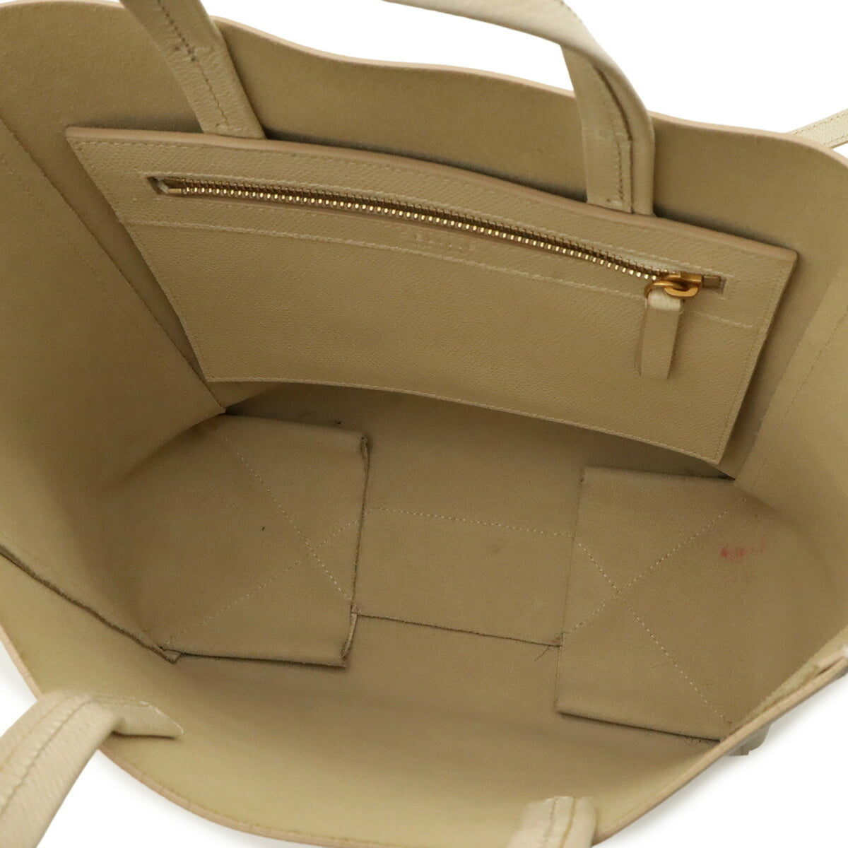 Celine Ivory White Leather Shoulder Bag Tote Bag (Pre-Owned)