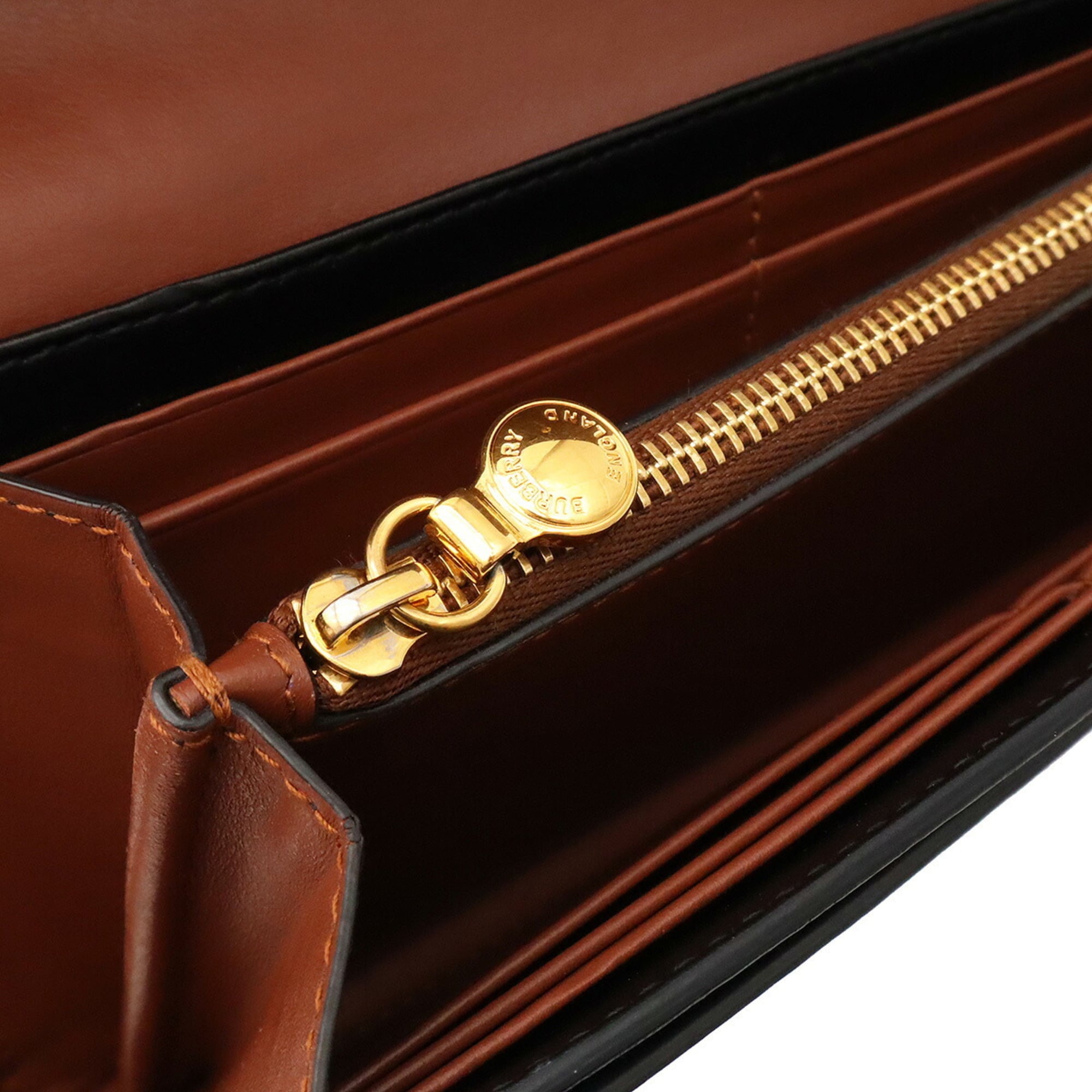 Burberry Beige Black Brown Ivory Red Color Coated Canvas Leather Long Wallet (Bi-Fold) (Pre-Owned)