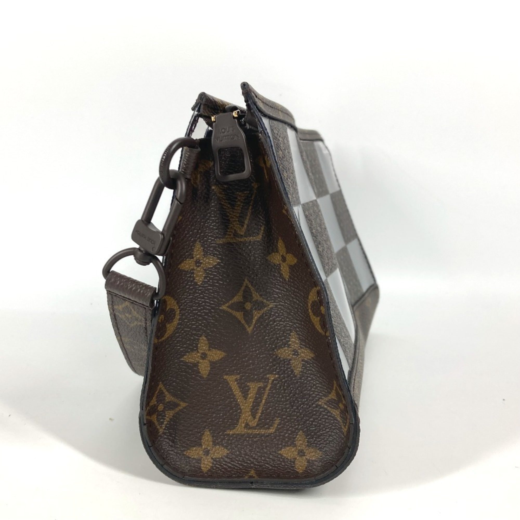 Louis Vuitton Brown Damier Canvas Monogram Monogram Vinyl Clutch Bag Pouch (Pre-Owned)