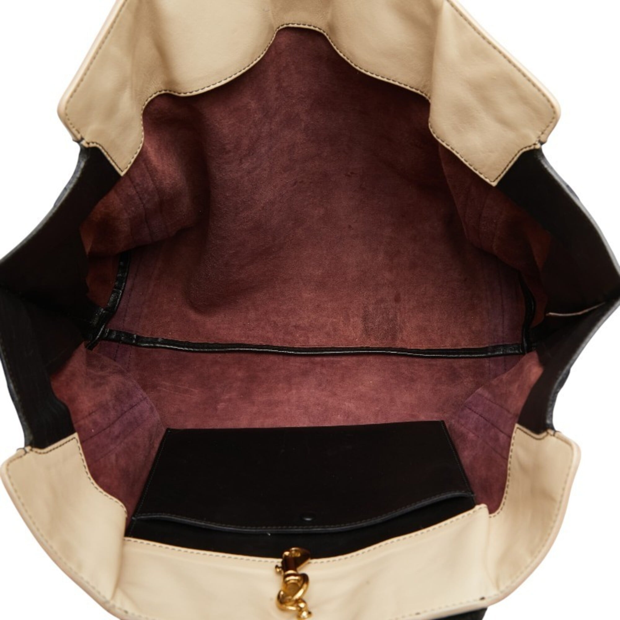 Chloé Alison Black Brown Leather Tote Bag (Pre-Owned)