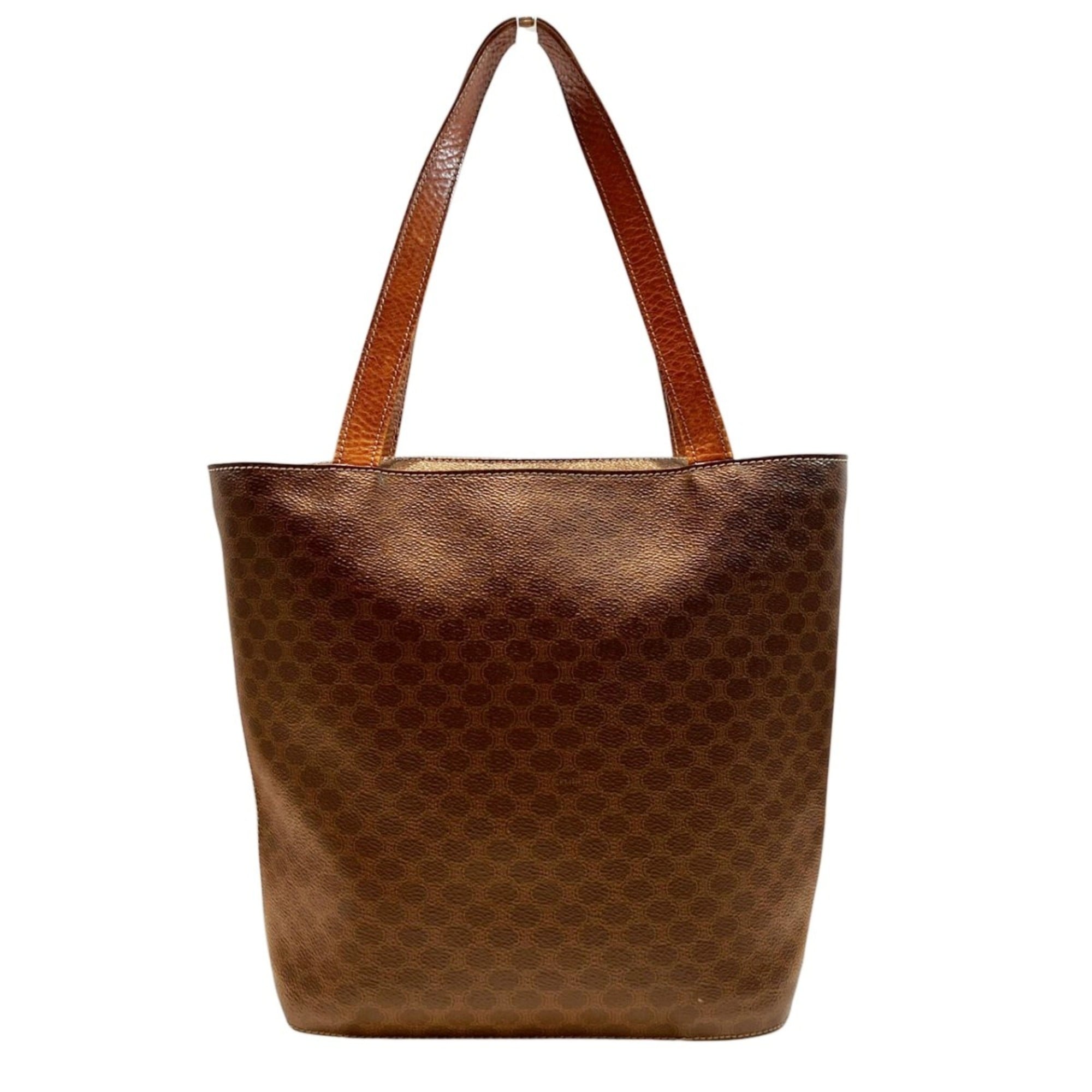 Celine Brown Leather Pvc Tote Bag (Pre-Owned)
