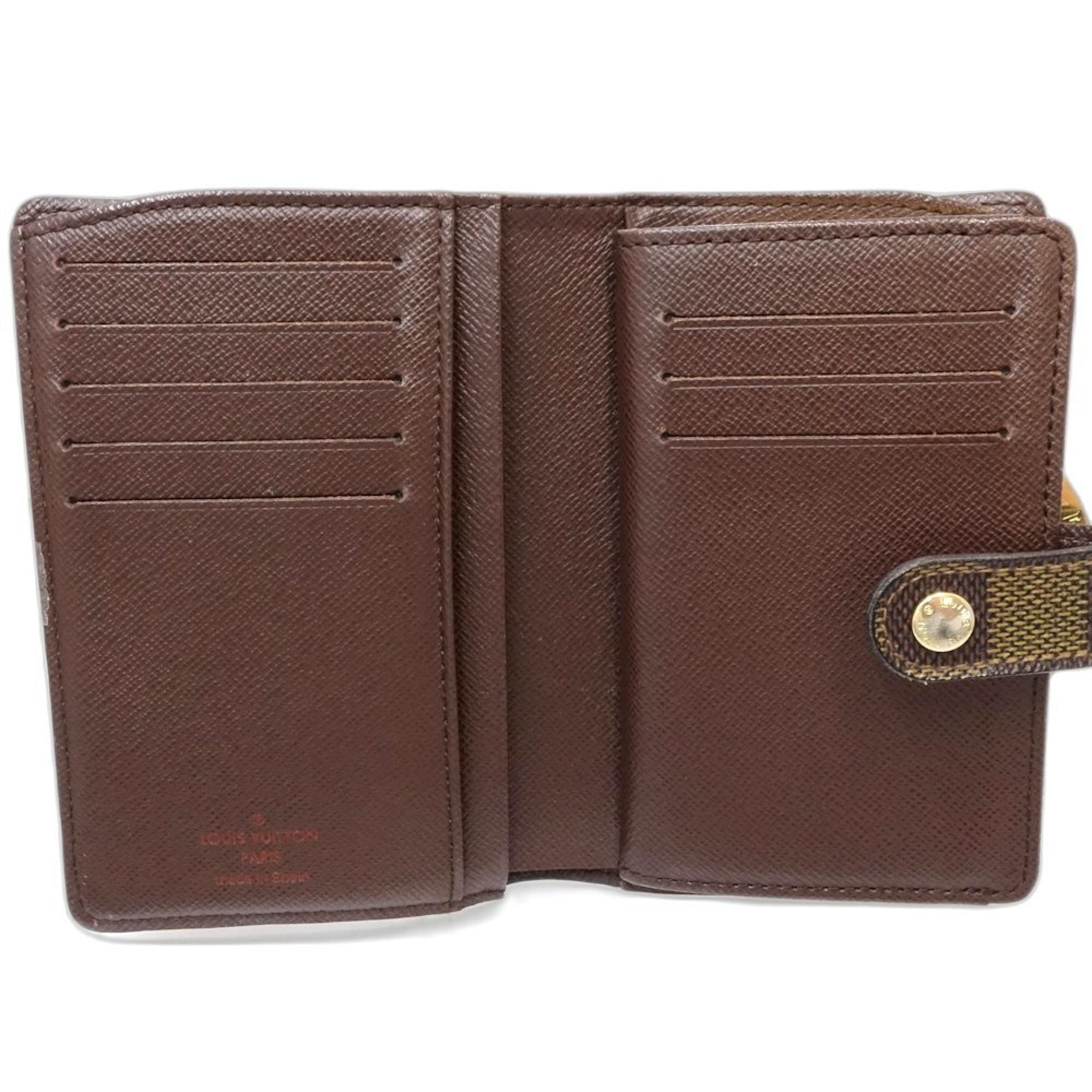Louis Vuitton Damier Damier Canvas Ebene Damier Canvas Wallet (Bi-Fold) (Pre-Owned)