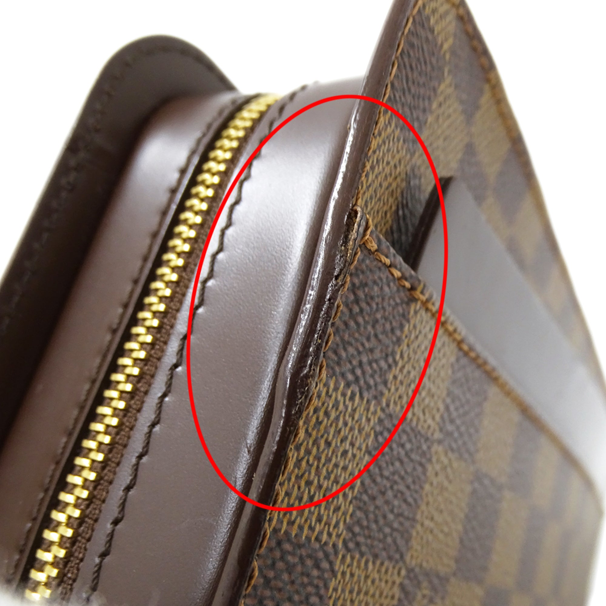 Louis Vuitton Brown Damier Canvas Galle Damier Canvas Clutch Bag Handbag (Pre-Owned)