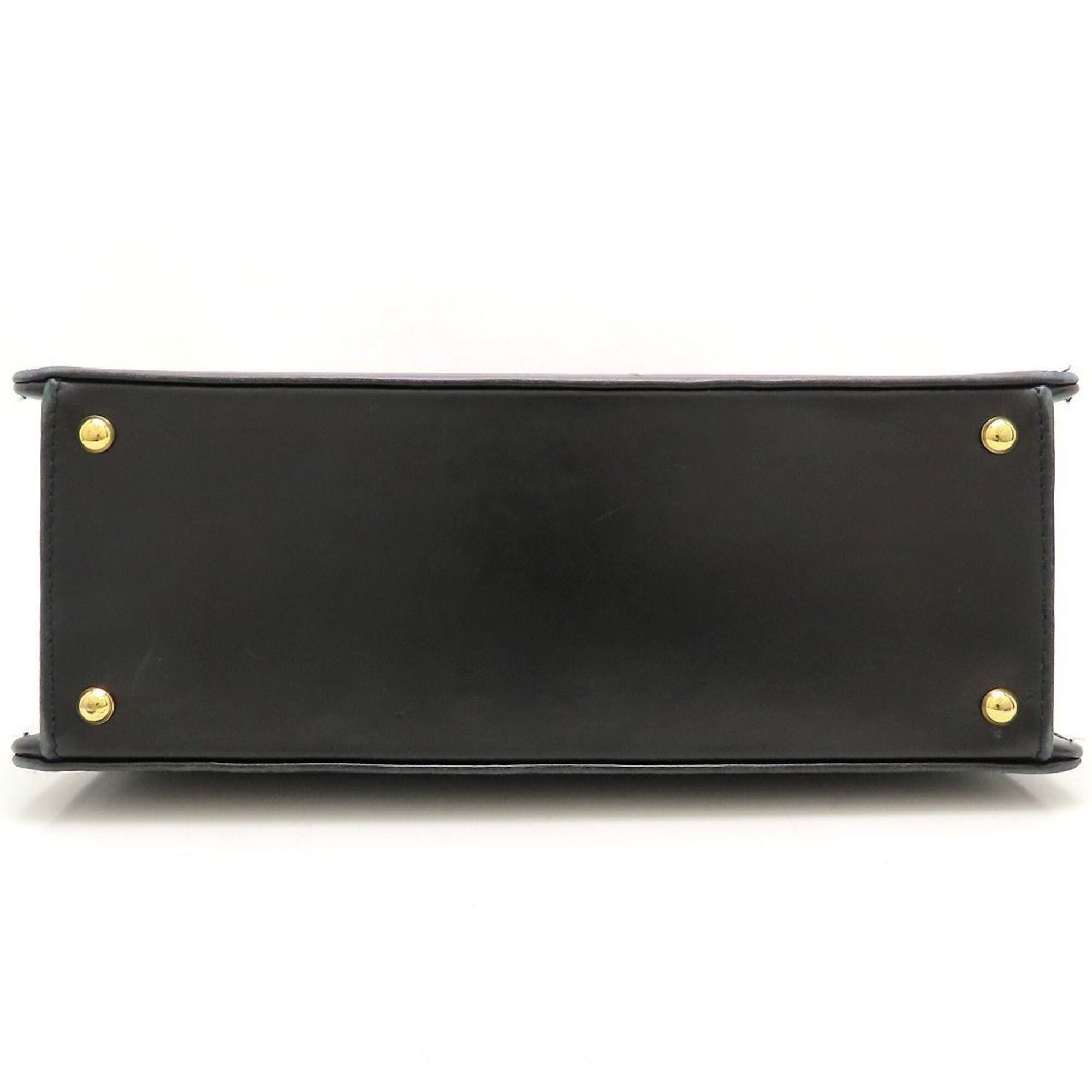 Chanel Black Leather Handbag Tote Bag (Pre-Owned)