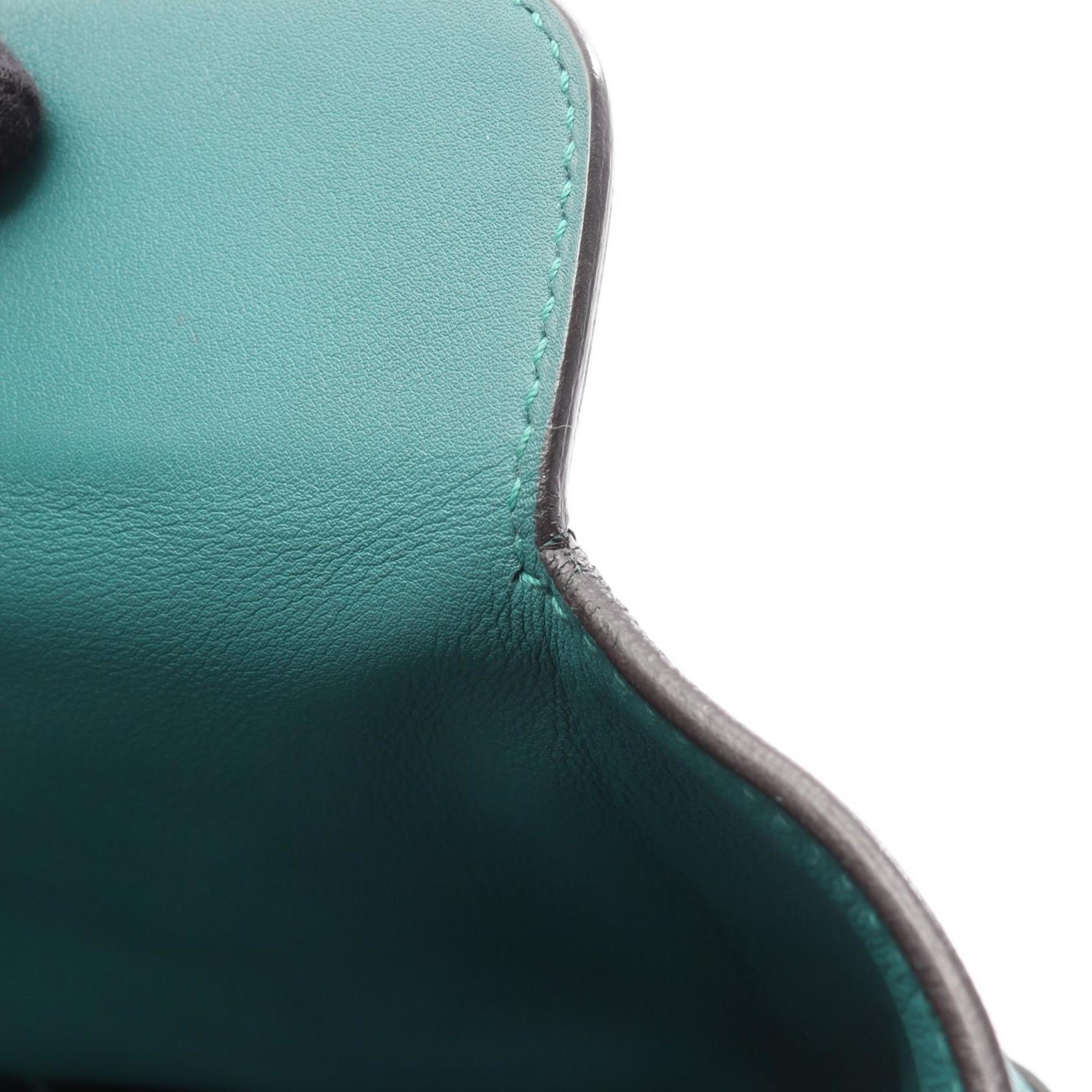 Hermes Green Swift Leather Handbag (Pre-Owned)