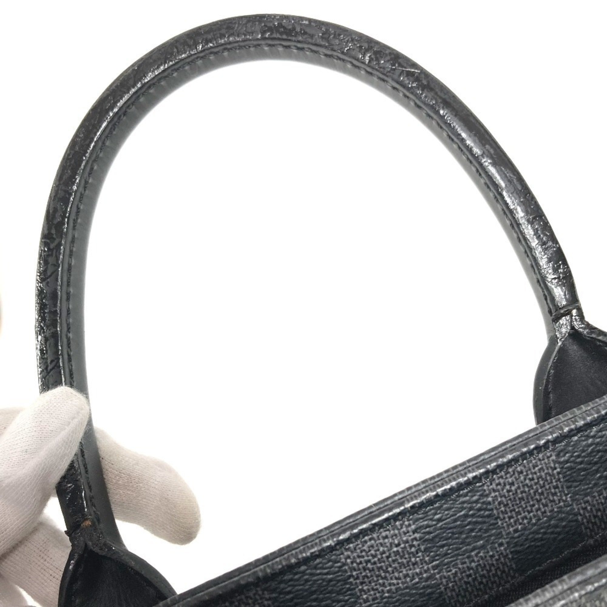 Louis Vuitton Black Damier Graphite Canvas Briefcase Handbag Shoulder Bag Tote Bag (Pre-Owned)
