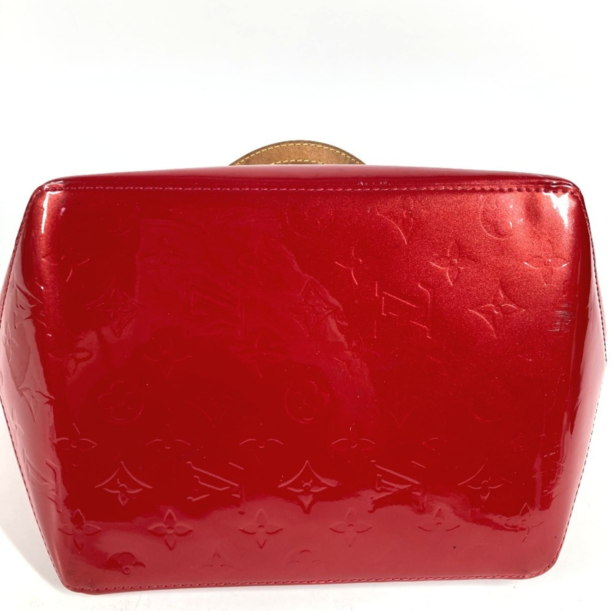 Louis Vuitton Pomme D'amour Red Color Monogram Vernis Canvas Shoulder Bag Tote Bag (Pre-Owned)