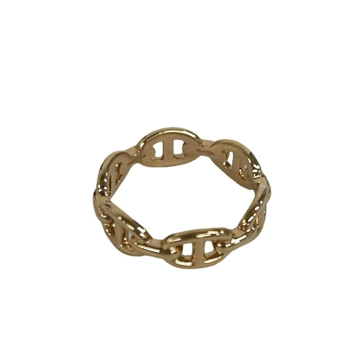 Hermes Gold Pink Gold (18K) Band Ring (Pre-Owned)