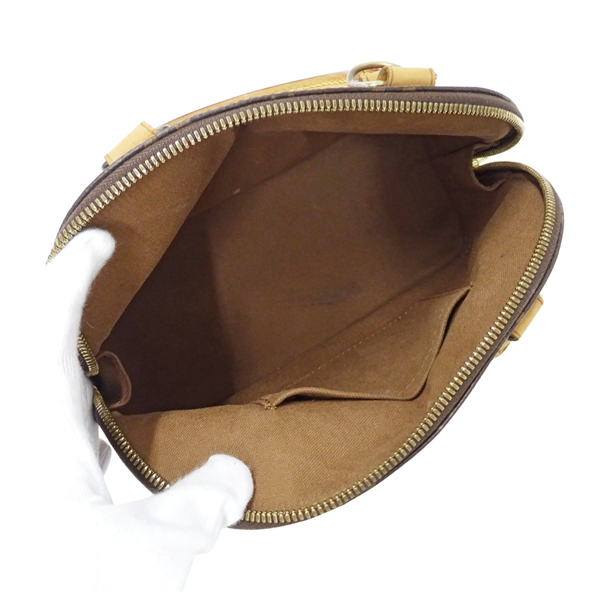 Louis Vuitton Brown Monogram Canvas Handbag Shoulder Bag (Pre-Owned)