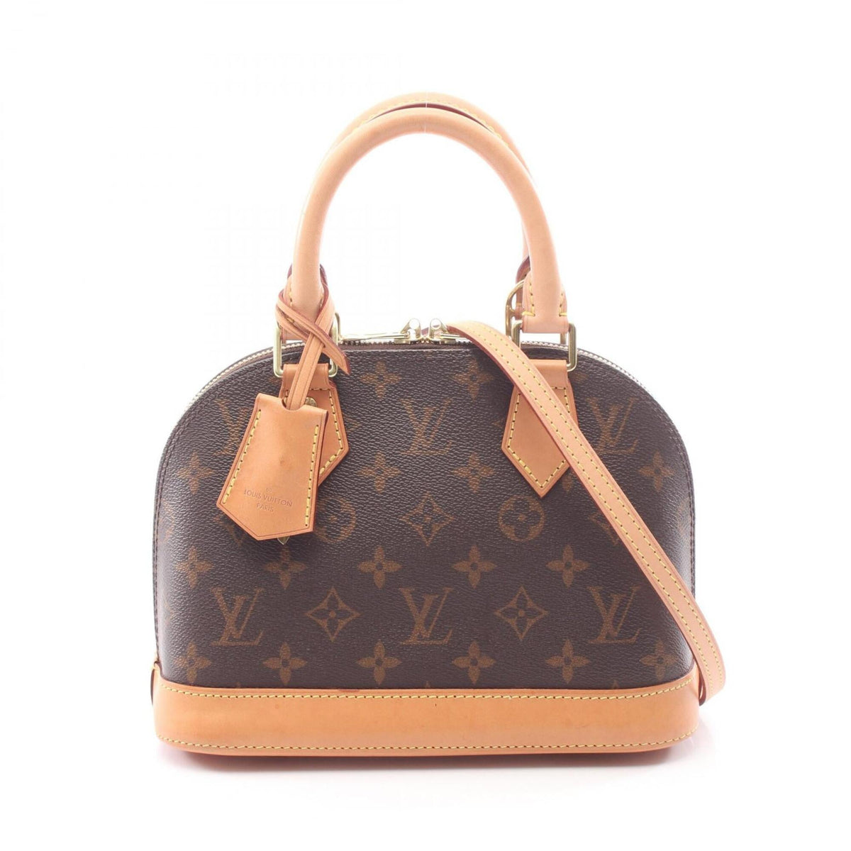 Louis Vuitton Brown Monogram Coated Canvas Leather Handbag (Pre-Owned)