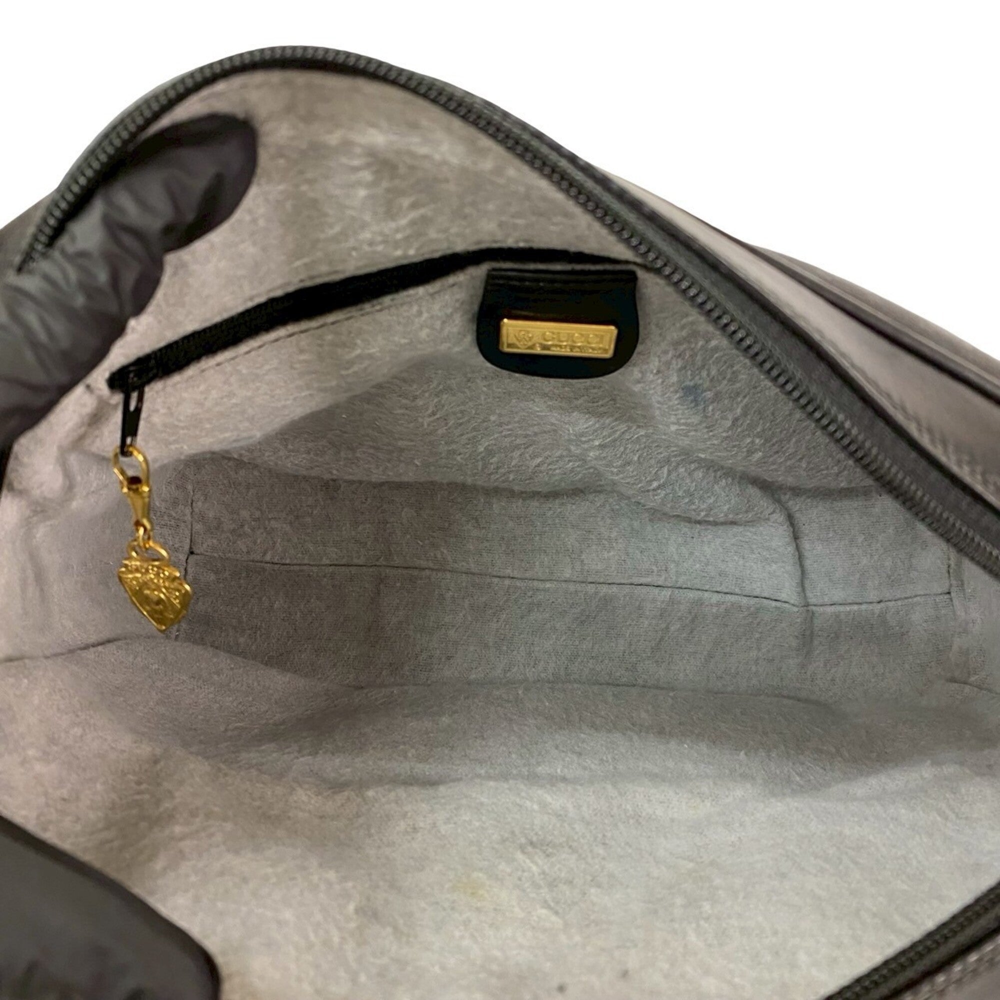 Gucci Black Leather Pvc Pochette Shoulder Bag (Pre-Owned)