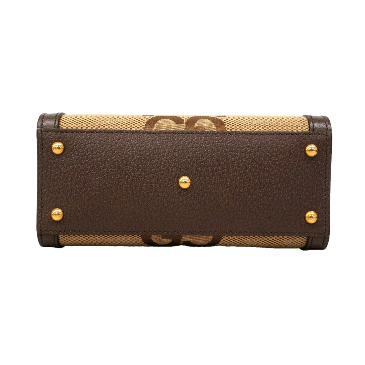 Gucci Brown Canvas Leather Handbag (Pre-Owned)