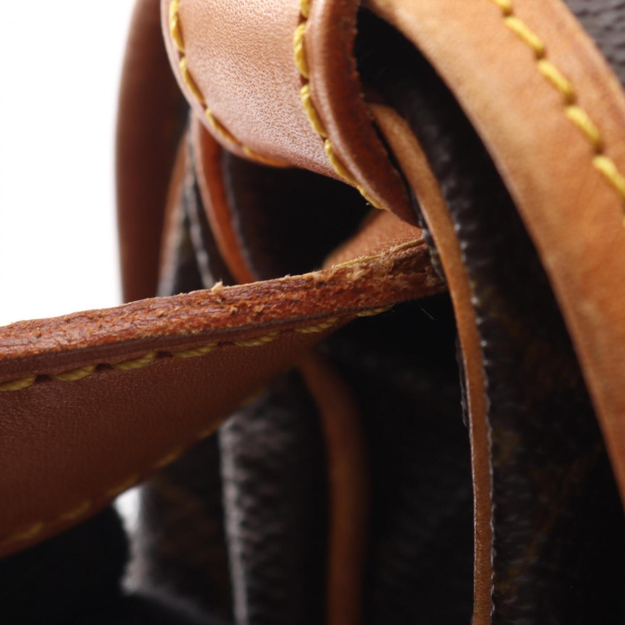 Louis Vuitton Monogram Brown Coated Canvas Leather Shoulder Bag (Pre-Owned)