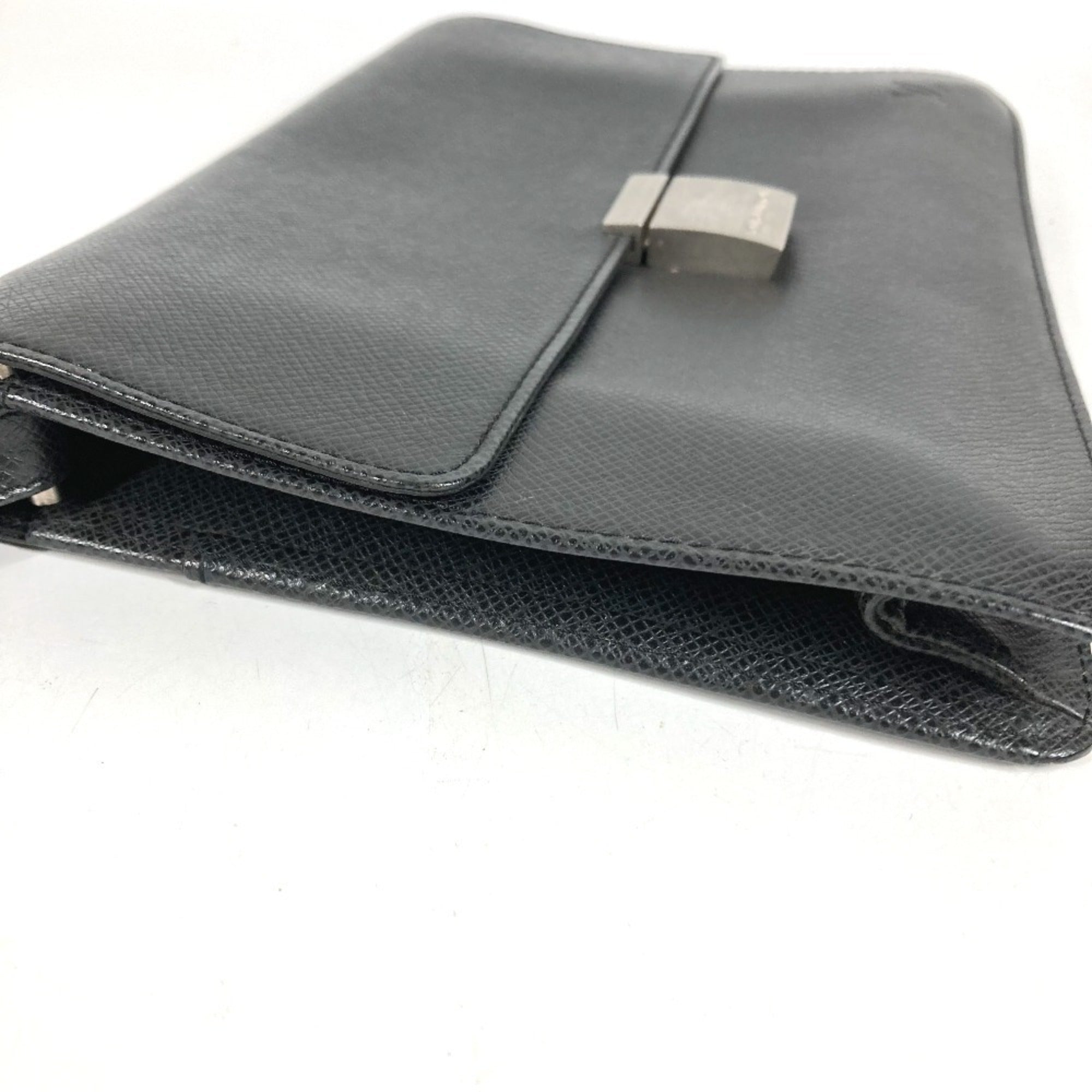 Louis Vuitton Ardoise Black Galle Taiga Leather Clutch Bag Handbag Pouch (Pre-Owned)