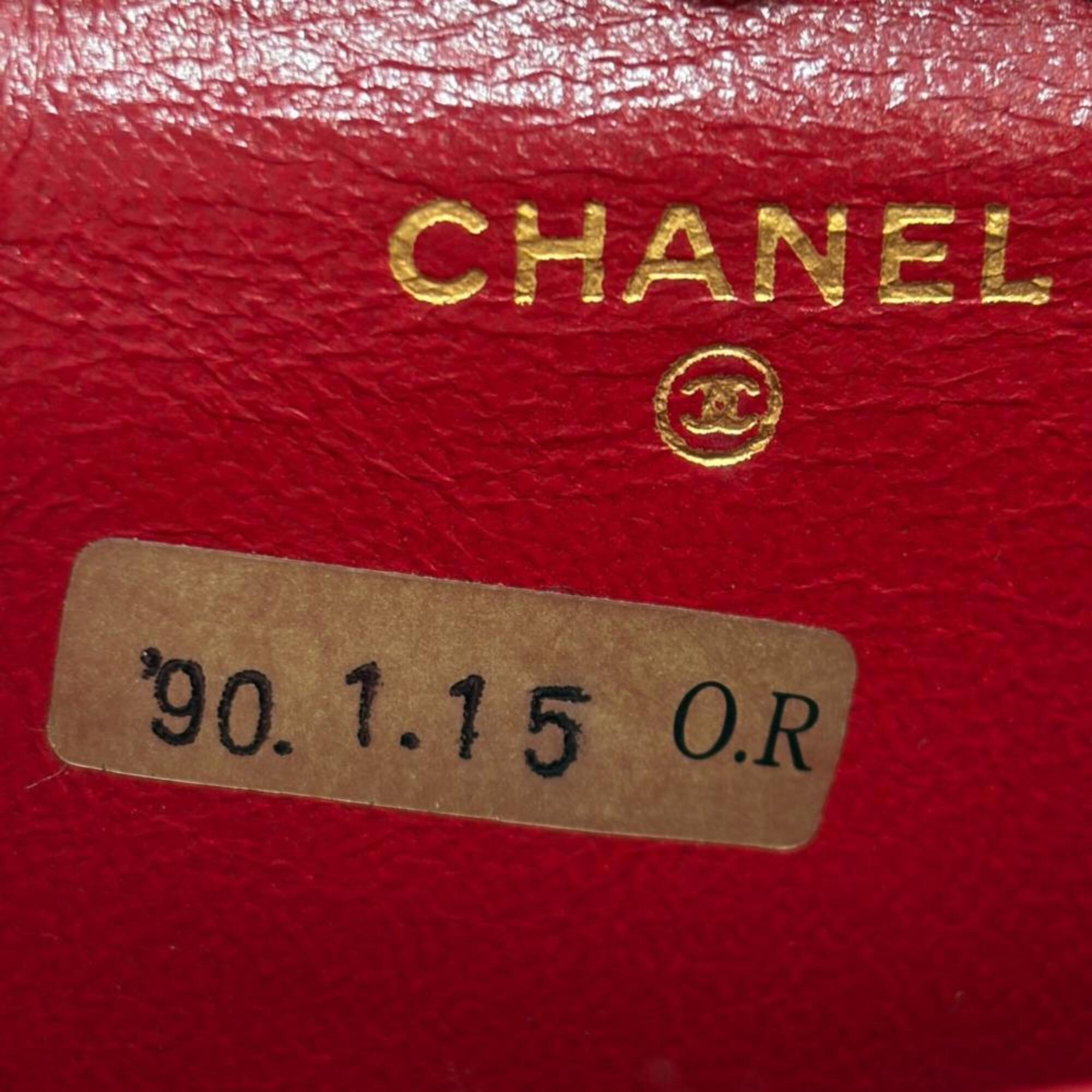 Chanel Matelasse Red Color Leather Handbag (Pre-Owned)