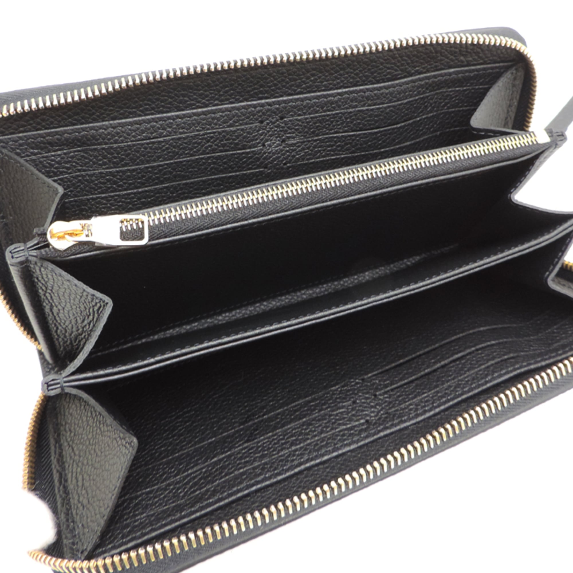 Louis Vuitton Beige Black Monogram Empreinte Long Wallet (Bi-Fold) (Pre-Owned)
