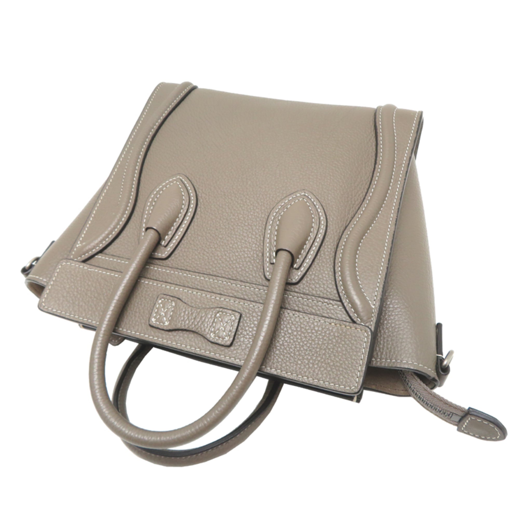 Celine Grayish Leather Handbag (Pre-Owned)