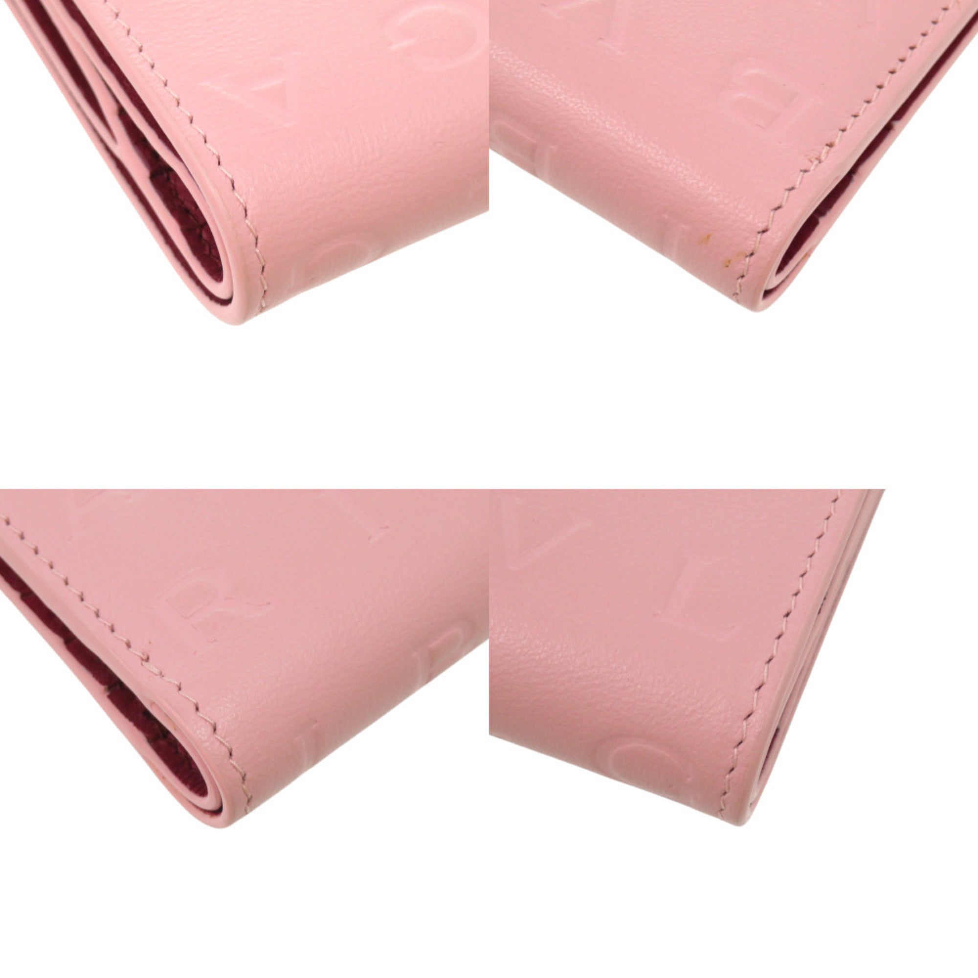 Bvlgari Pink Leather Wallet (Bi-Fold) (Pre-Owned)