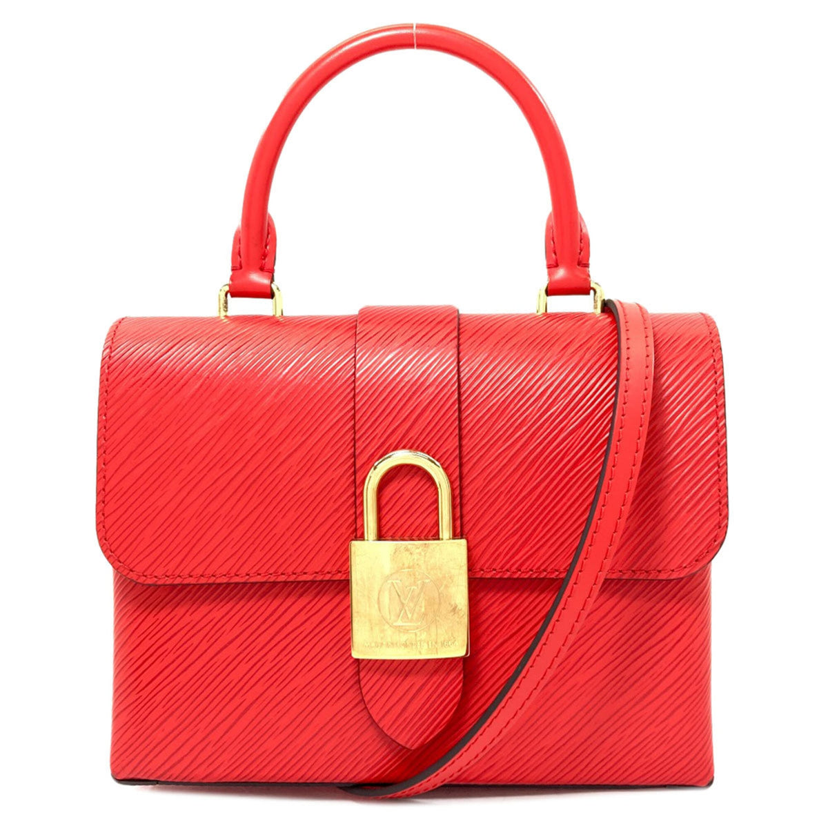 Louis Vuitton Red Color Epi Leather Handbag (Pre-Owned)