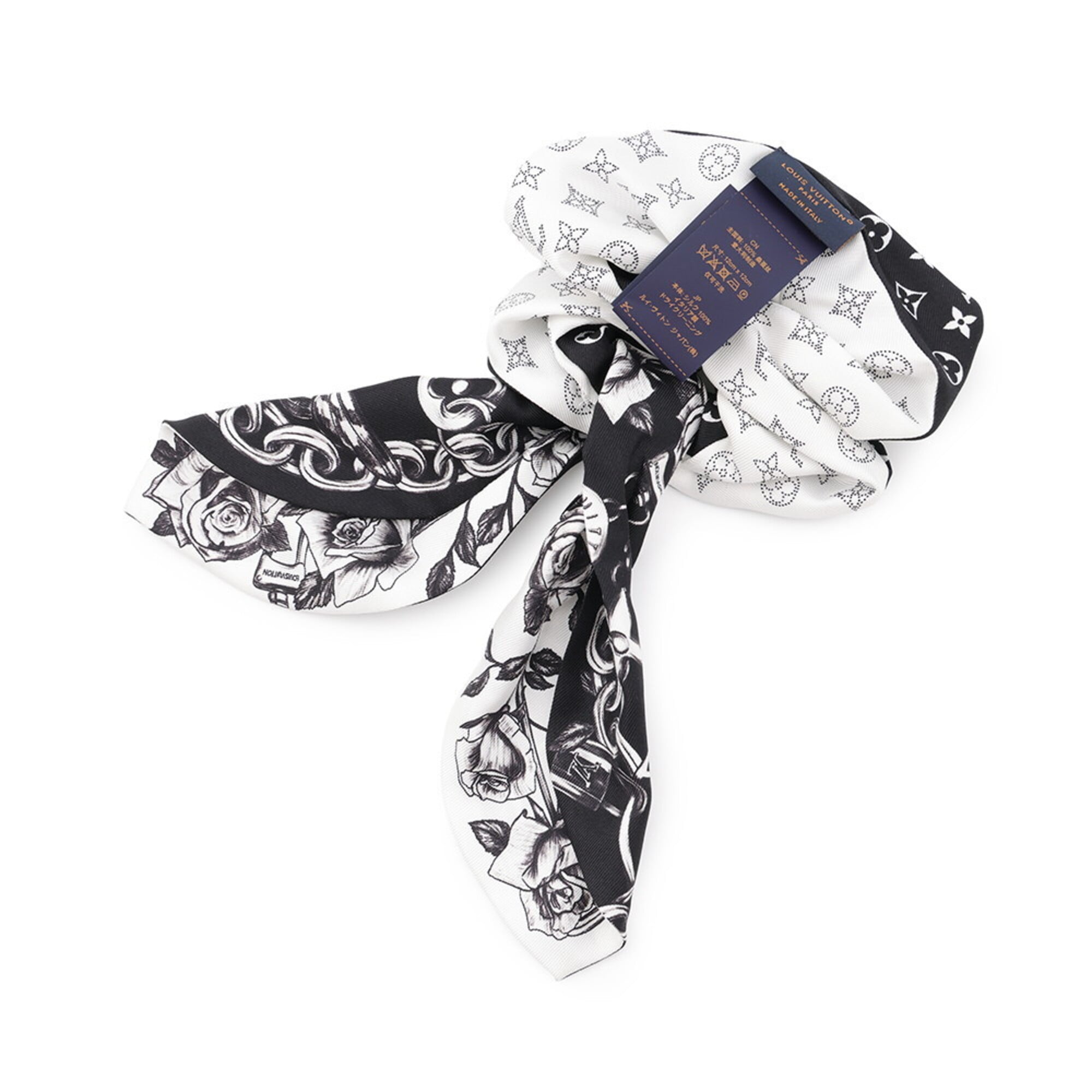 Louis Vuitton Black Noir White Silk (Pre-Owned)
