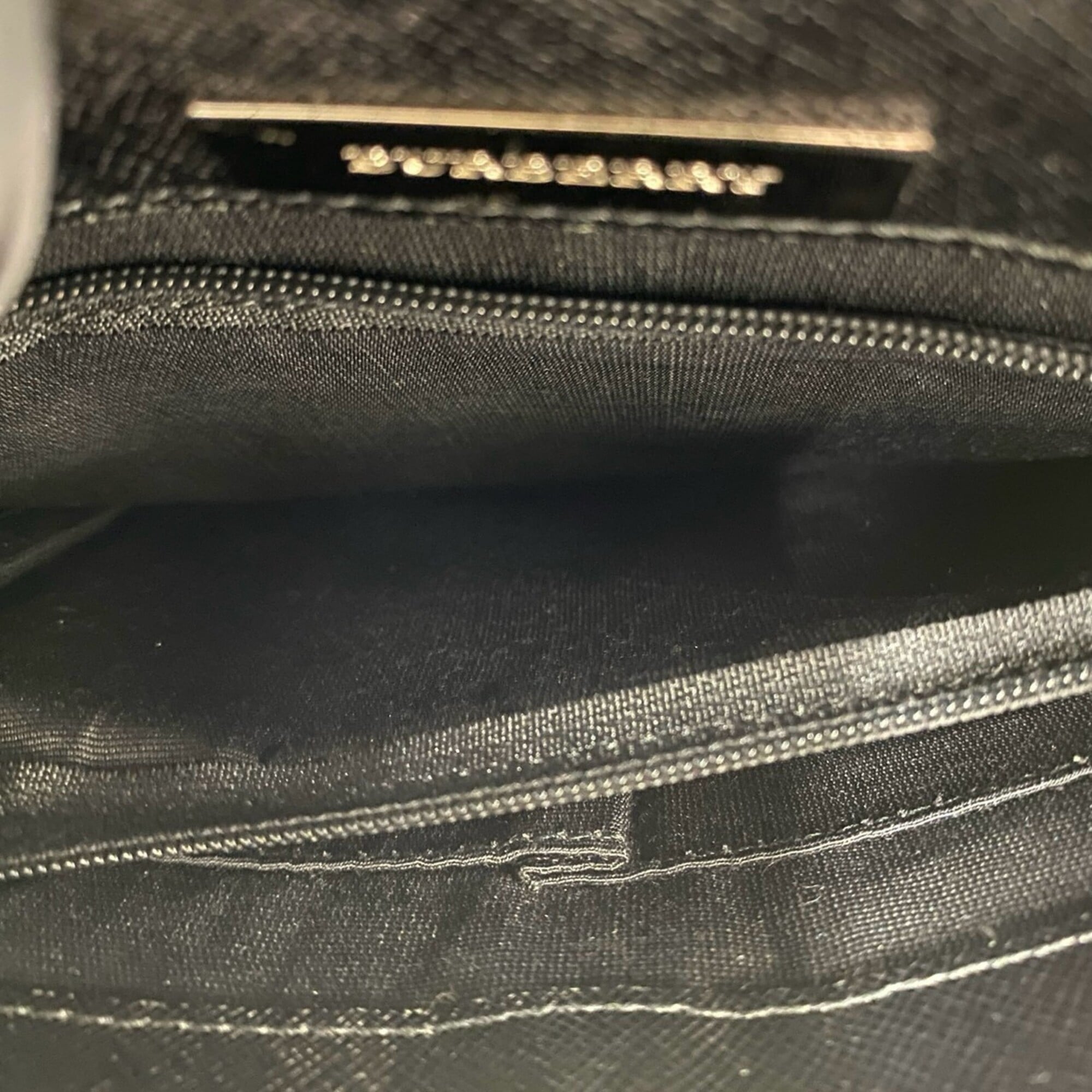 Burberry Beige Black Canvas Leather Pochette Shoulder Bag (Pre-Owned)