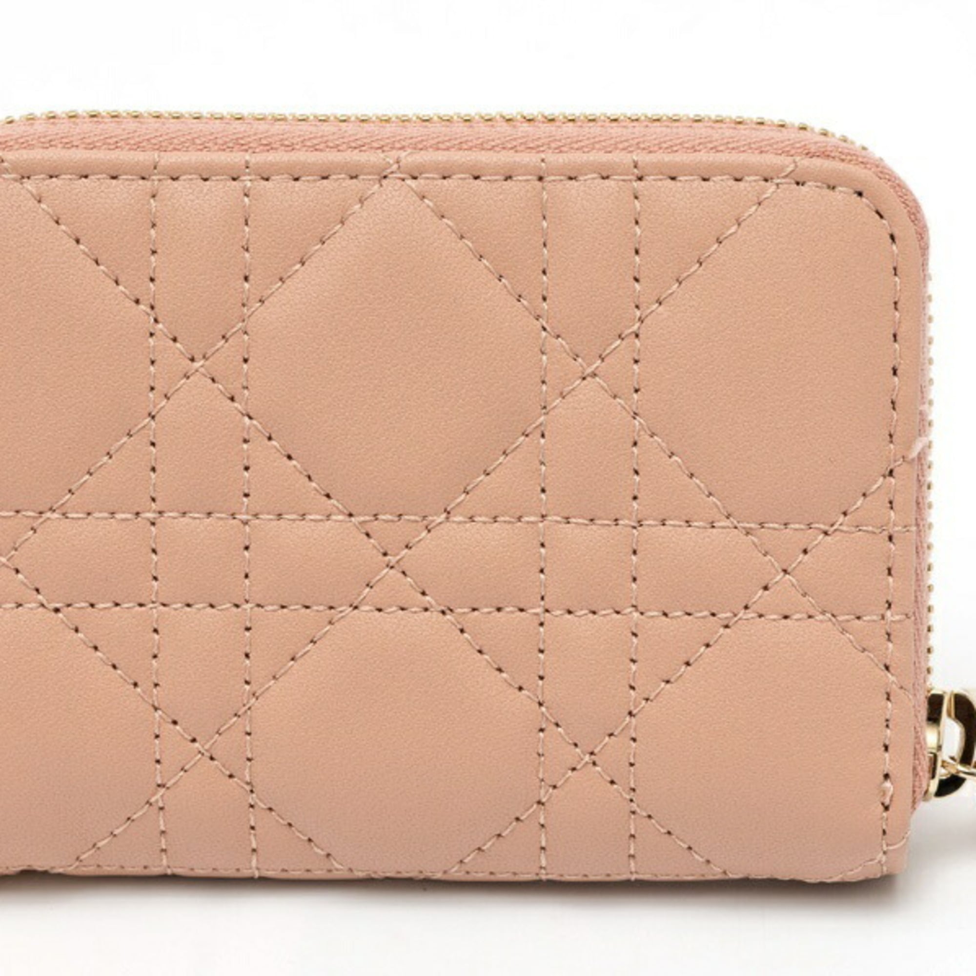 Christian Dior Lady Dior Leather Coin Purse/Coin Case (Pre-Owned)