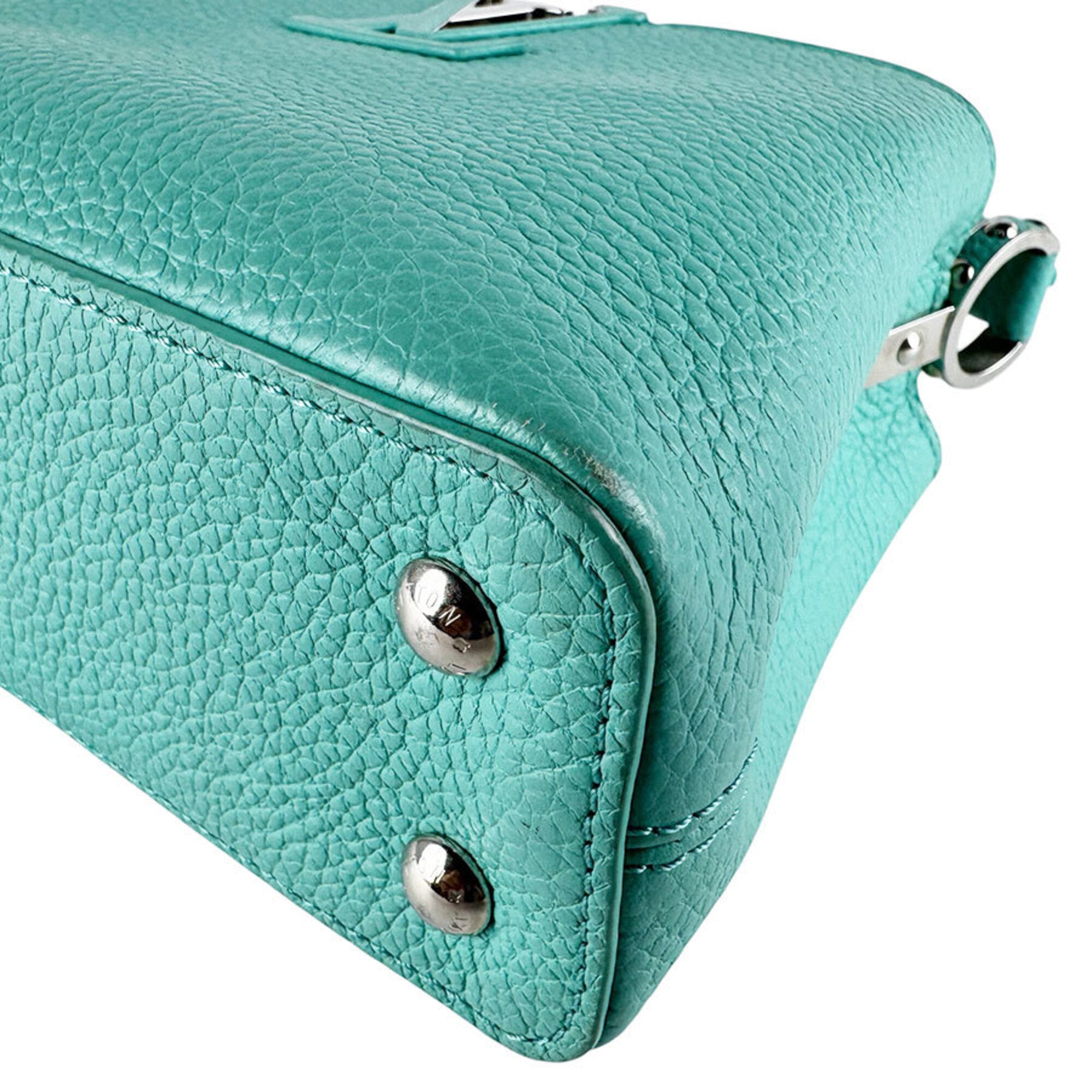 Louis Vuitton Green Leather Handbag Shoulder Bag (Pre-Owned)