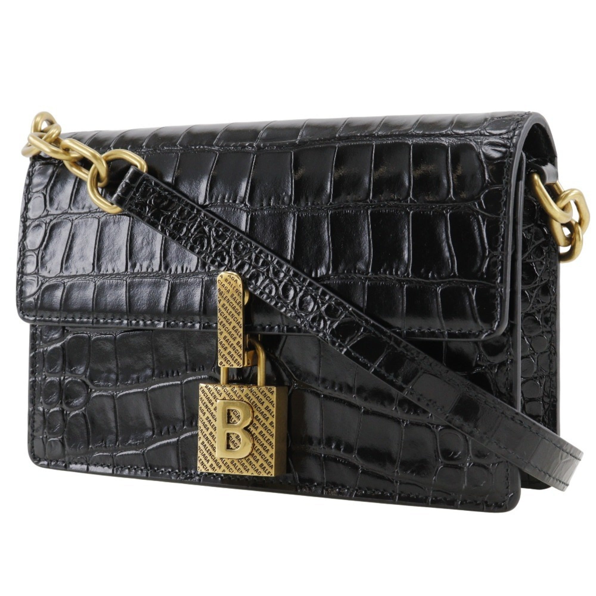 Balenciaga Black Leather Shoulder Bag (Pre-Owned)