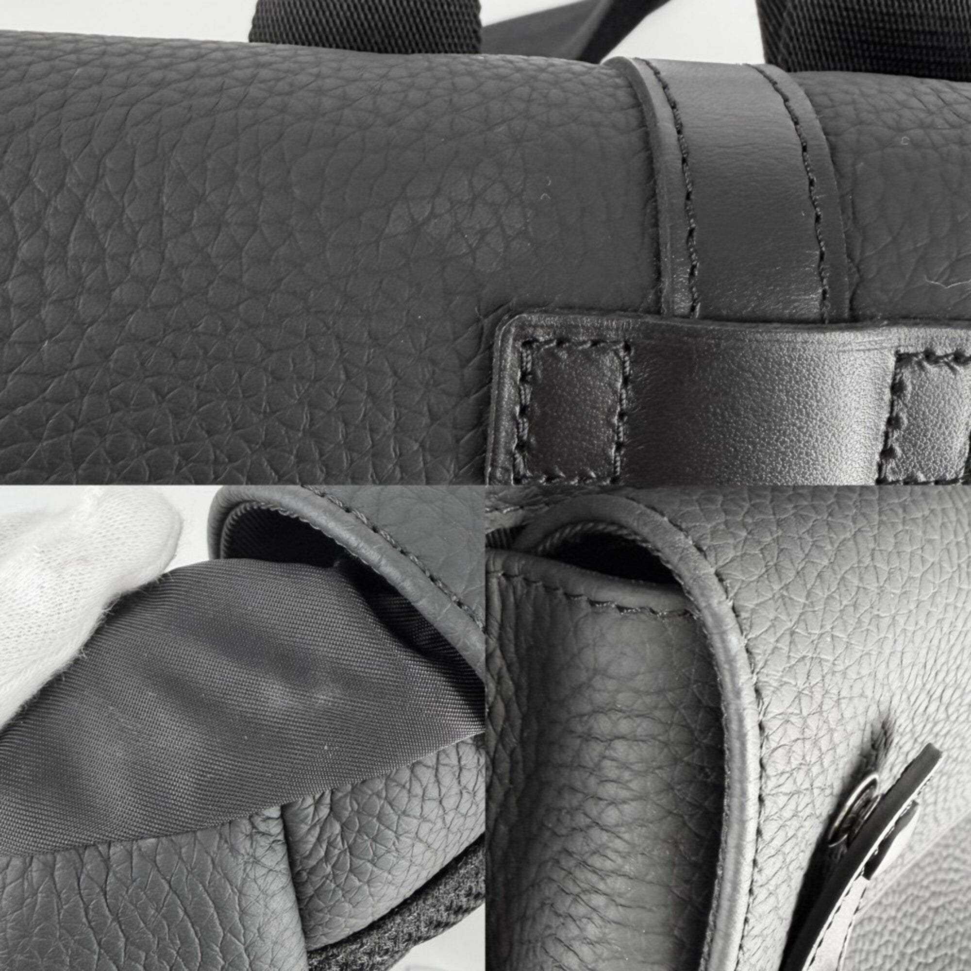 Louis Vuitton Black Leather Backpack (Pre-Owned)