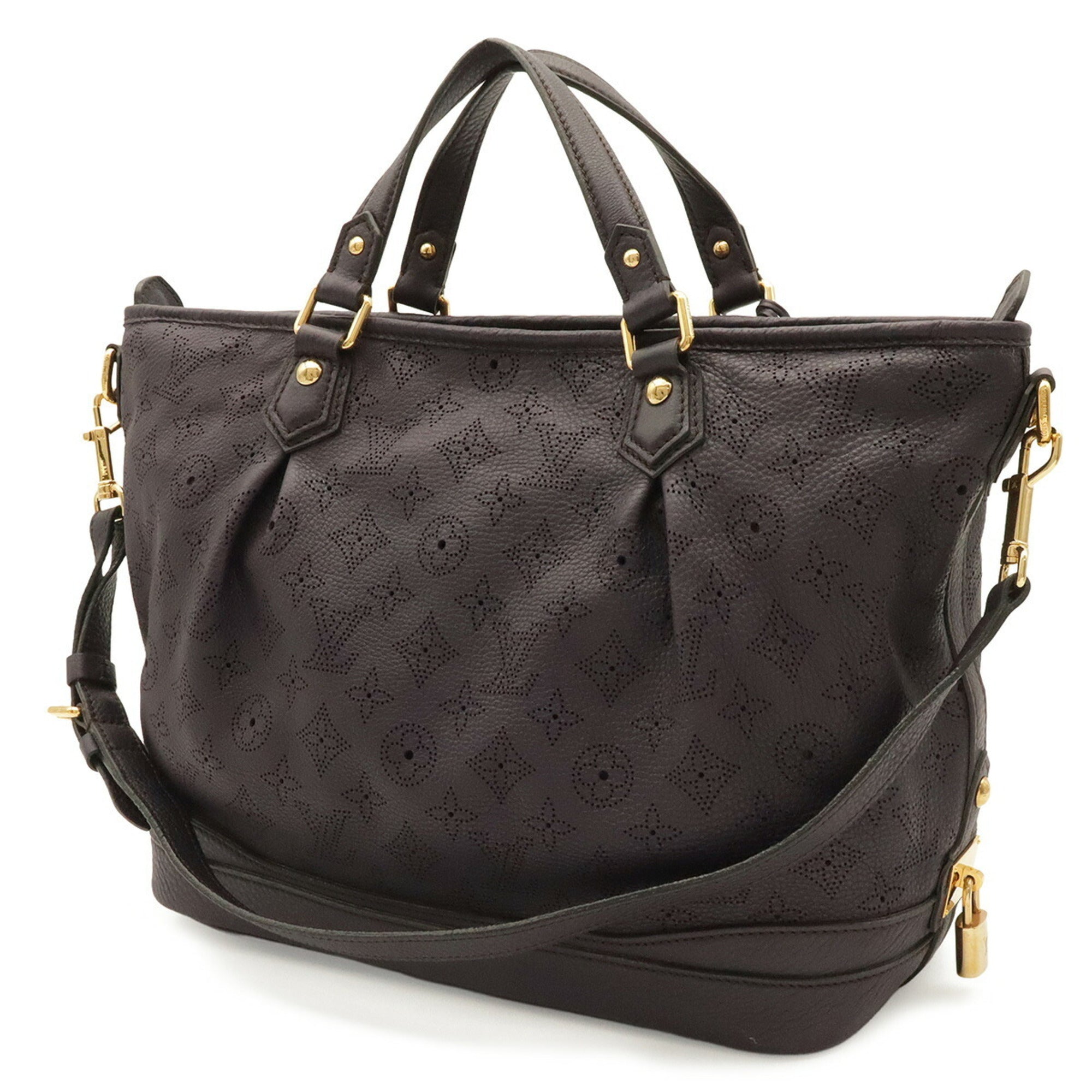 Louis Vuitton Purple Mahina Leather Handbag Shoulder Bag Tote Bag (Pre-Owned)