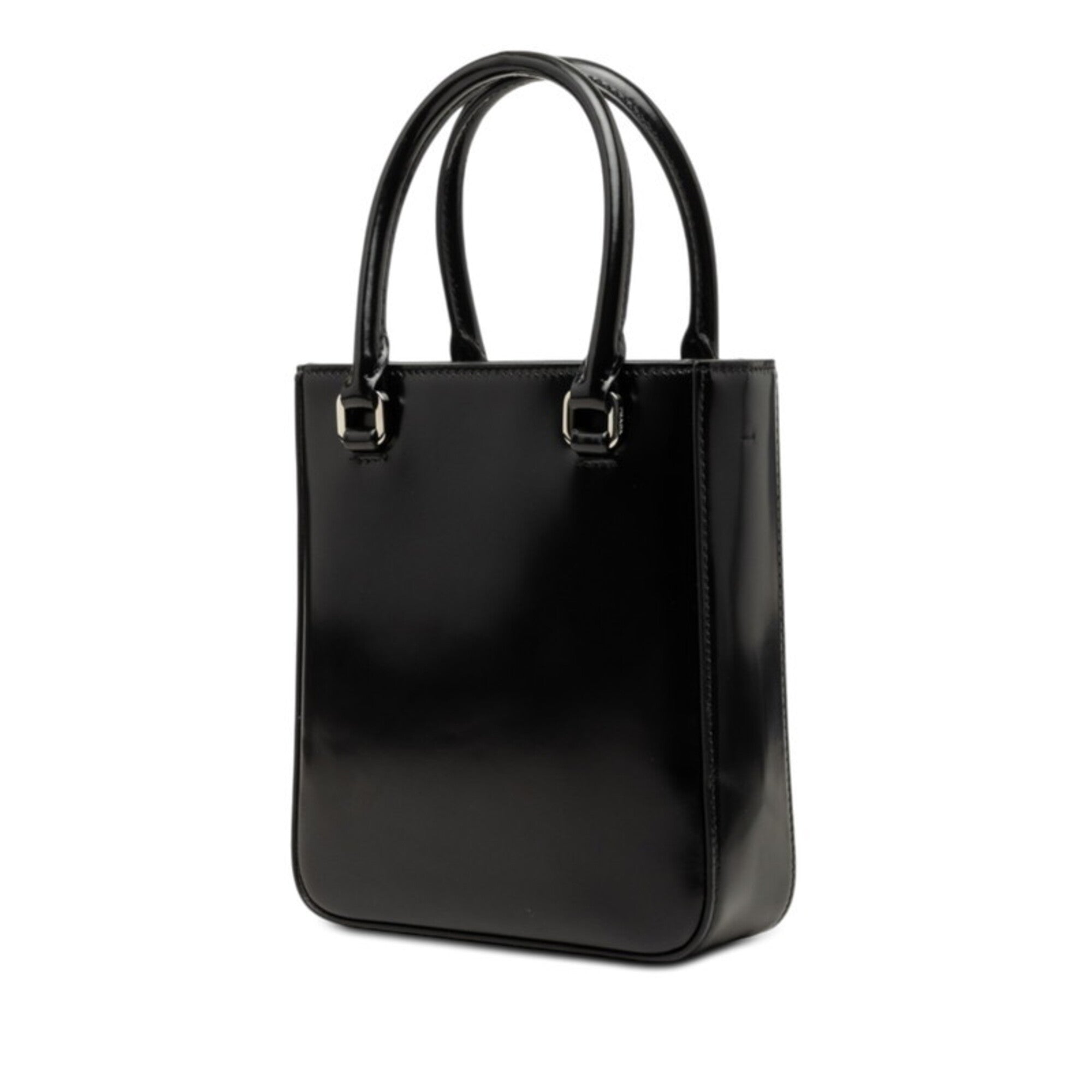 Prada Black Leather Handbag Shoulder Bag (Pre-Owned)