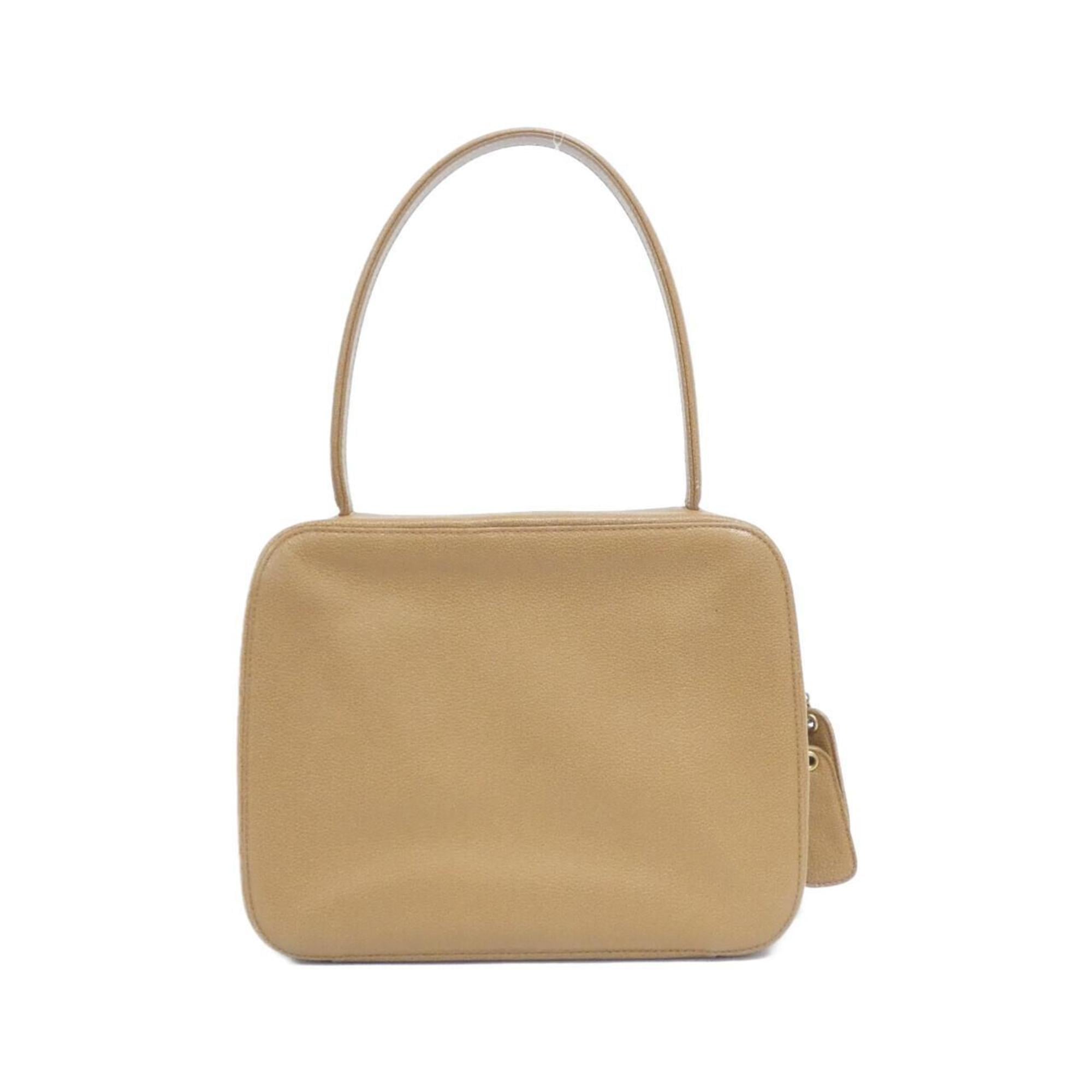 Chanel Beige Leather Handbag (Pre-Owned)