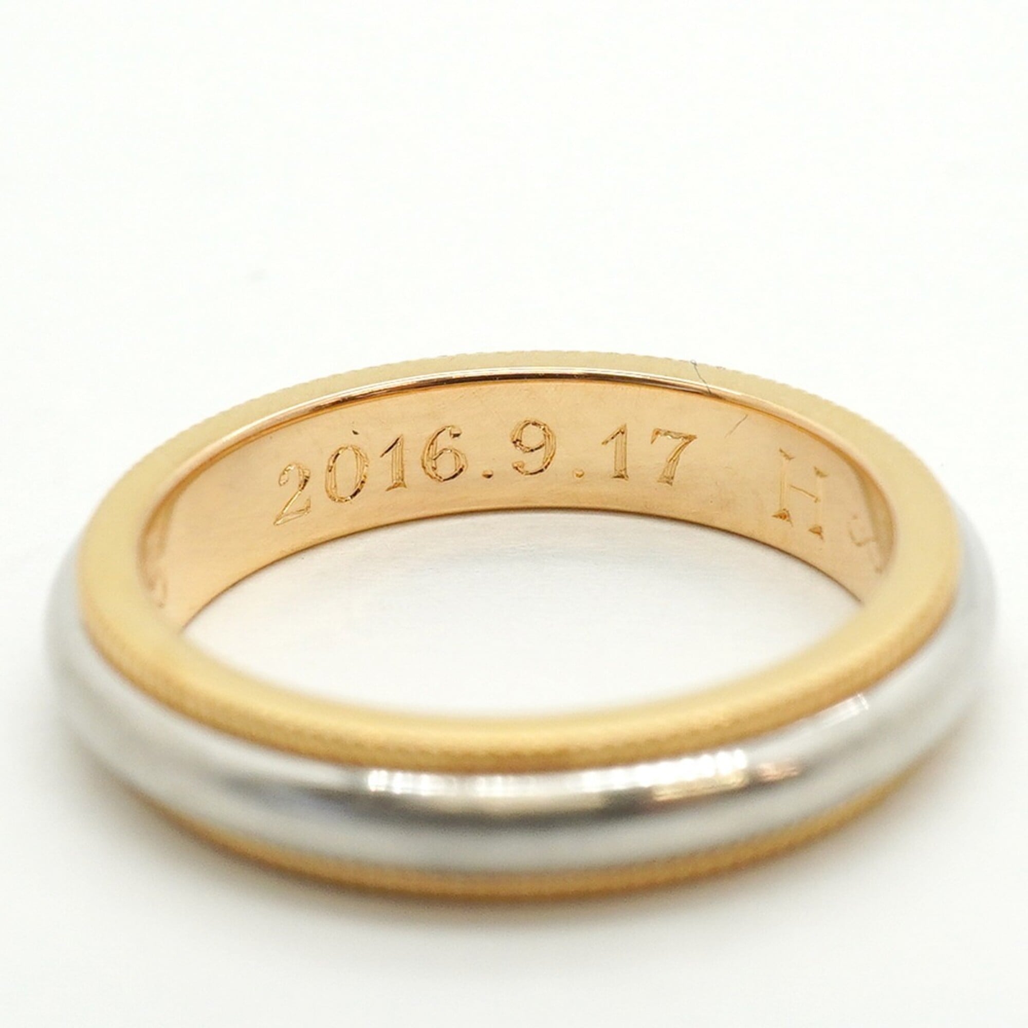 Tiffany Pink Gold (18K) Platinum 950 Band Ring (Pre-Owned)