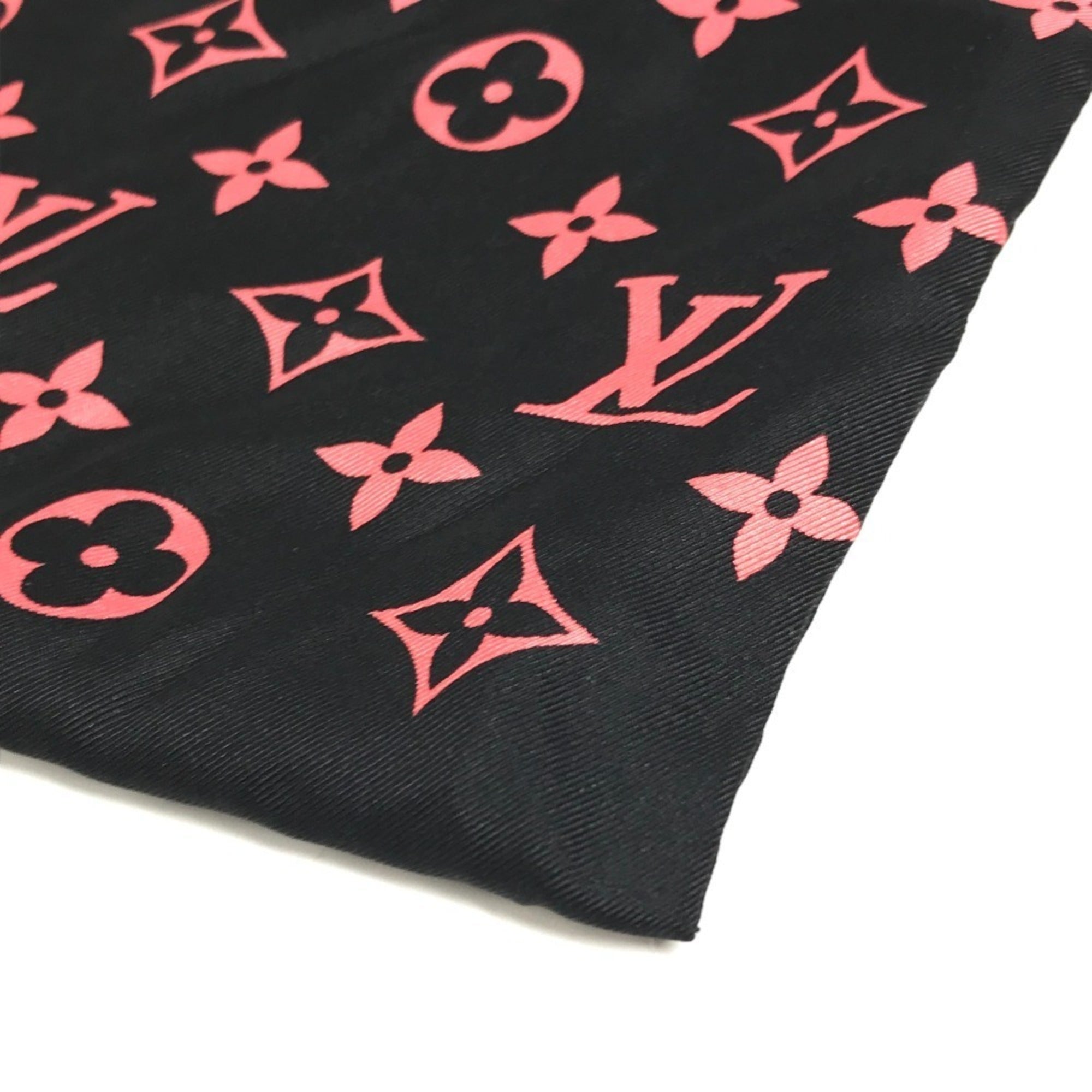 Louis Vuitton Black Pink Silk Handbag Pouch (Pre-Owned)
