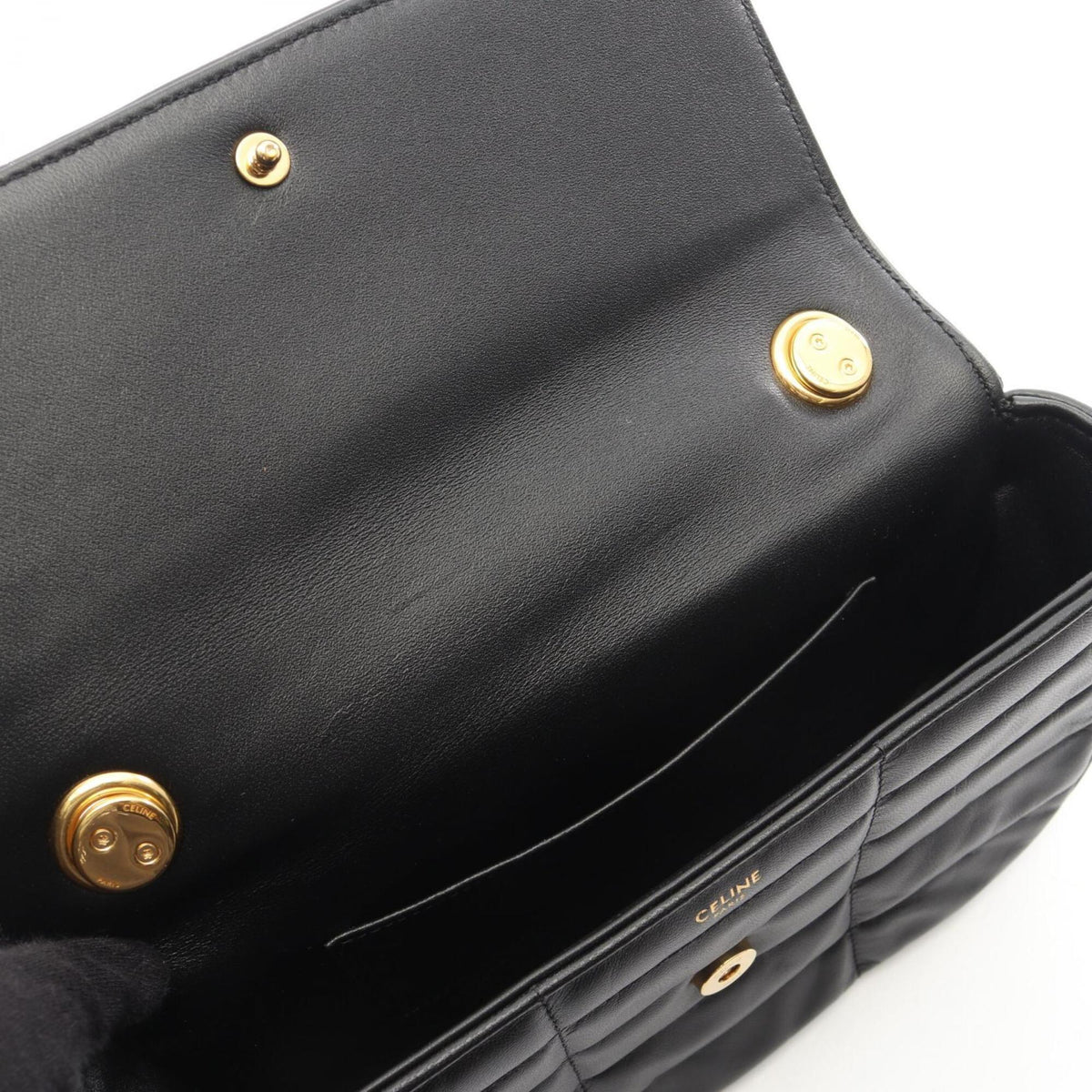 Celine Black Leather Handbag Shoulder Bag (Pre-Owned)