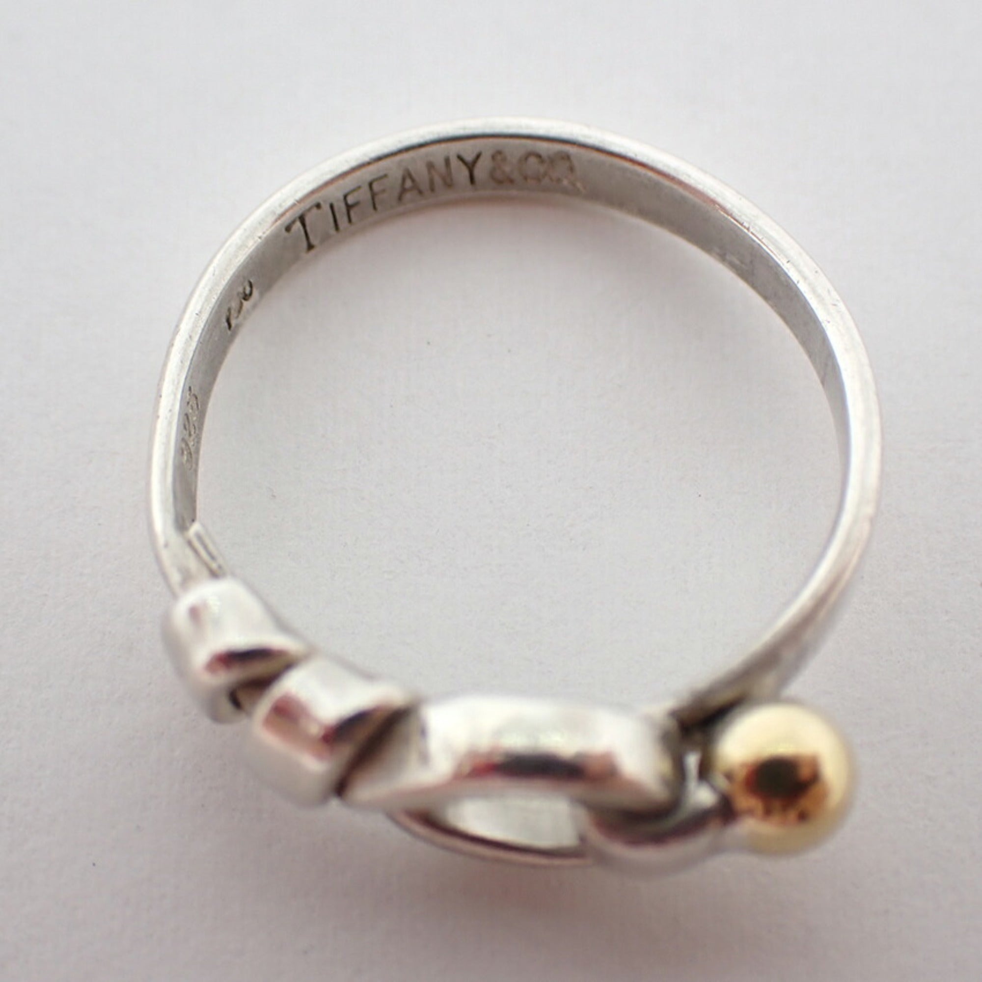 Tiffany Yellow Gold (18K) Sterling Silver 925 Band Ring (Pre-Owned)