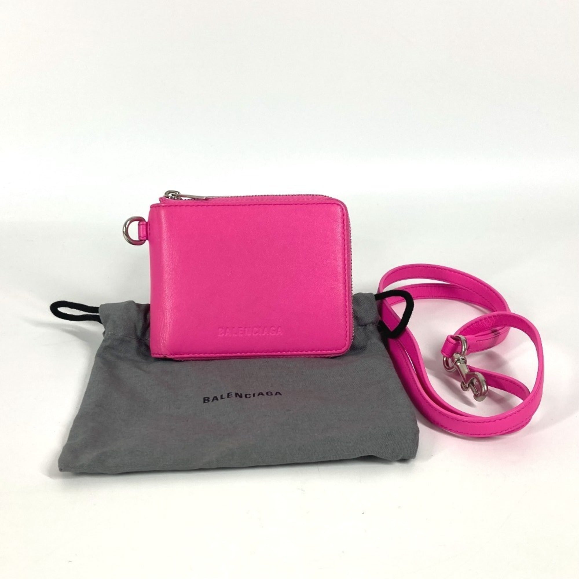 Balenciaga Pink Leather Wallet (Bi-Fold) (Pre-Owned)
