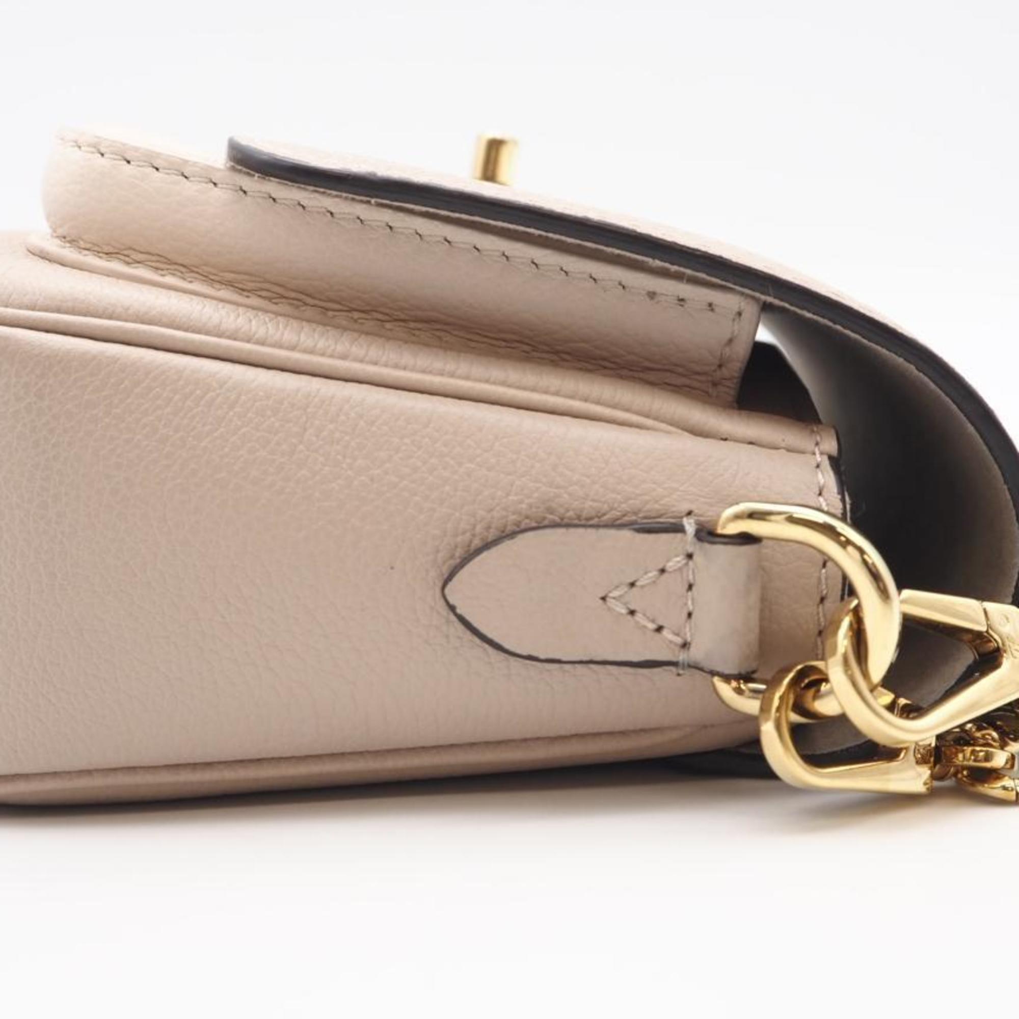 Louis Vuitton Beige Blue Cream Grayish Leather Shoulder Bag (Pre-Owned)