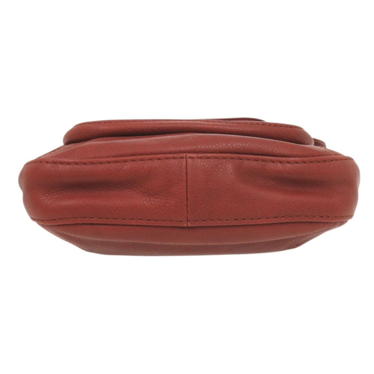 Longchamp Red Color Leather Shoulder Bag (Pre-Owned)