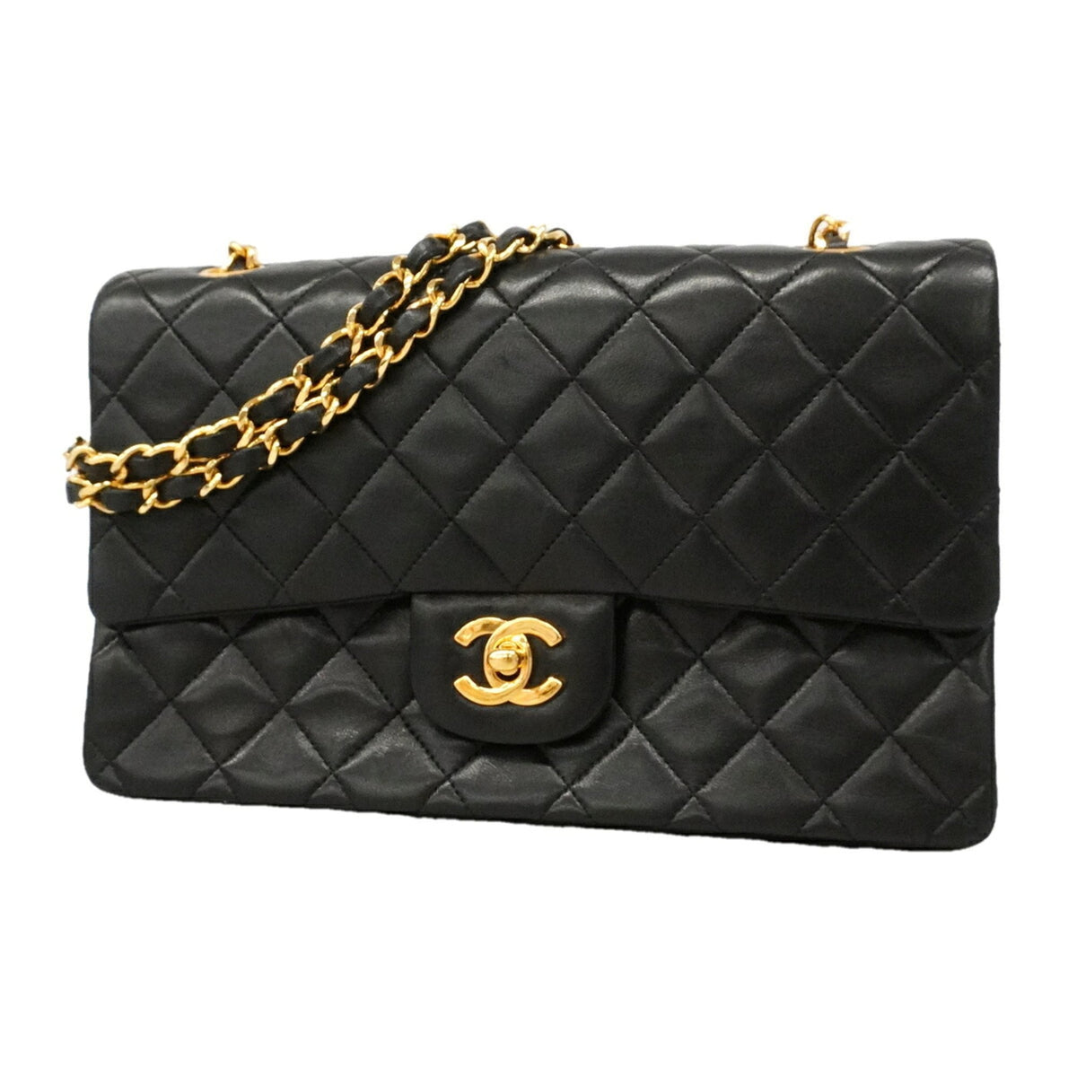 Chanel Black Leather Shoulder Bag (Pre-Owned)
