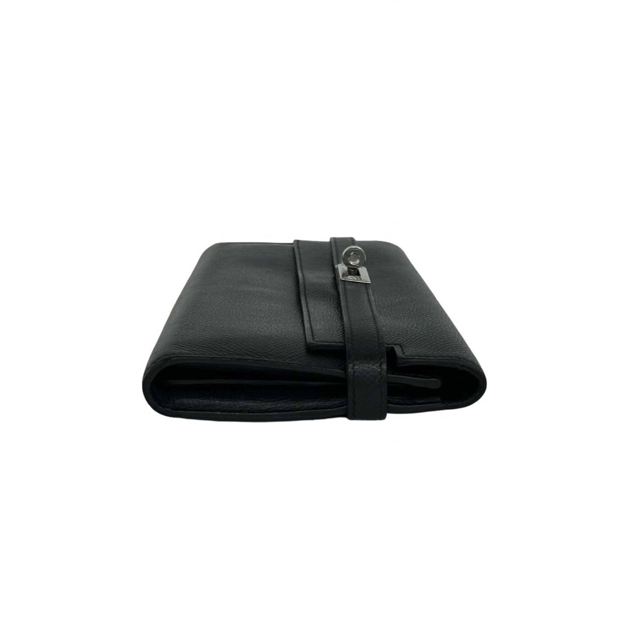 Hermes Black Epsom Leather Long Wallet (Bi-Fold) (Pre-Owned)
