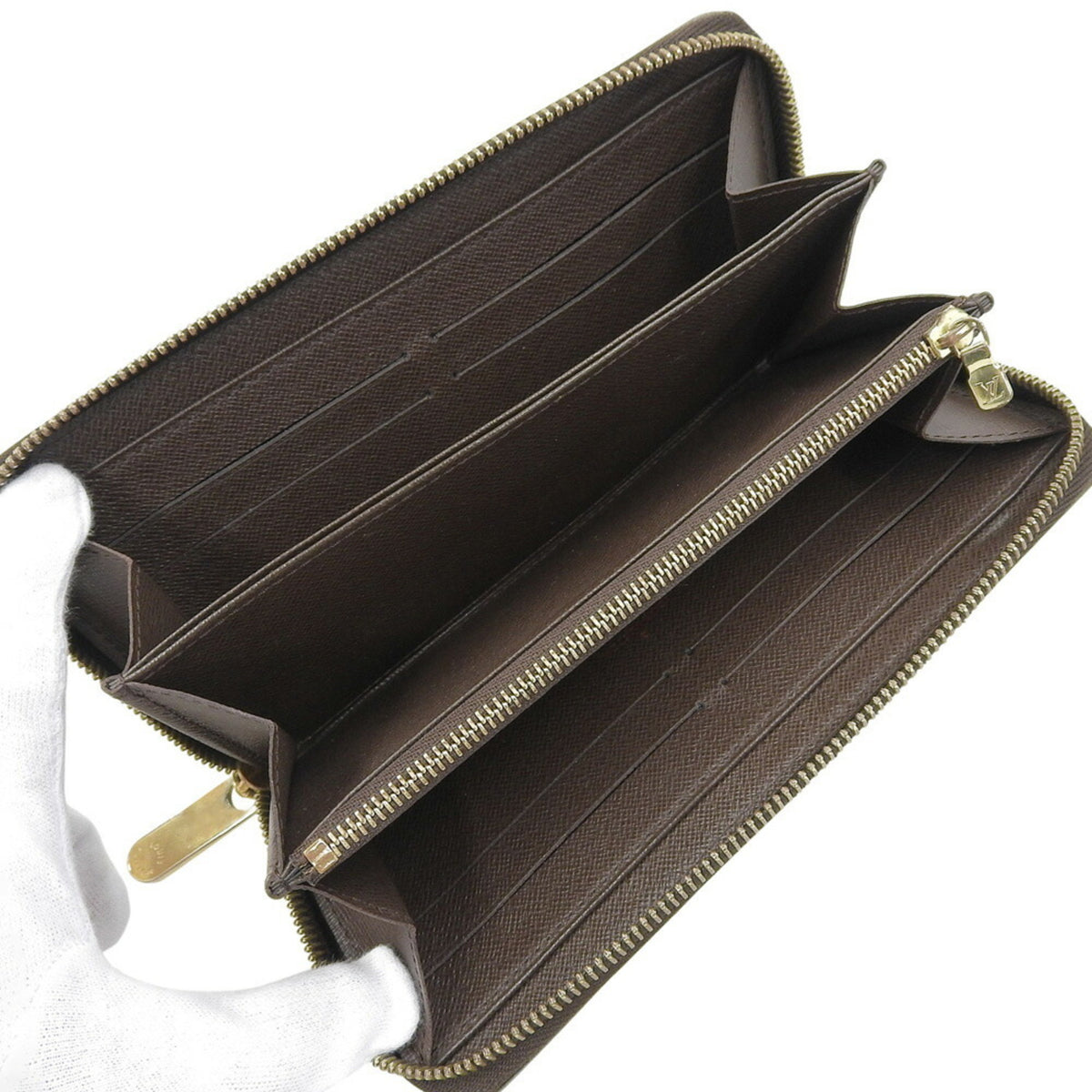 Louis Vuitton Damier Canvas Ebene Pvc Long Wallet (Bi-Fold) (Pre-Owned)