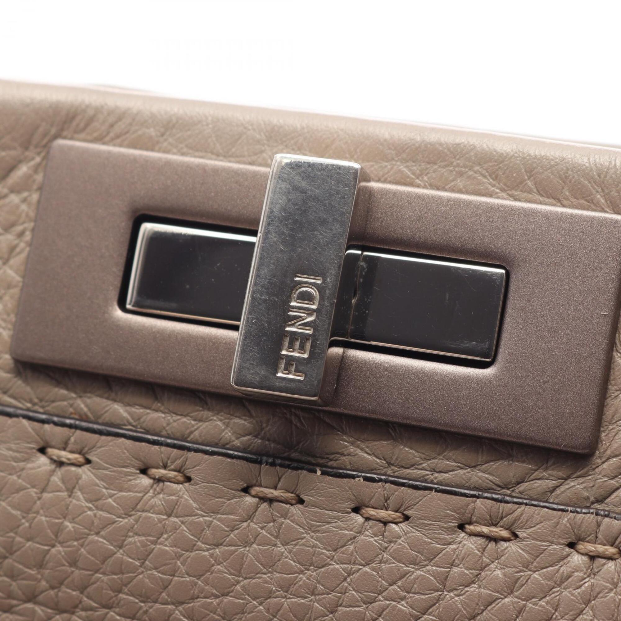 Fendi Beige Leather Handbag (Pre-Owned)