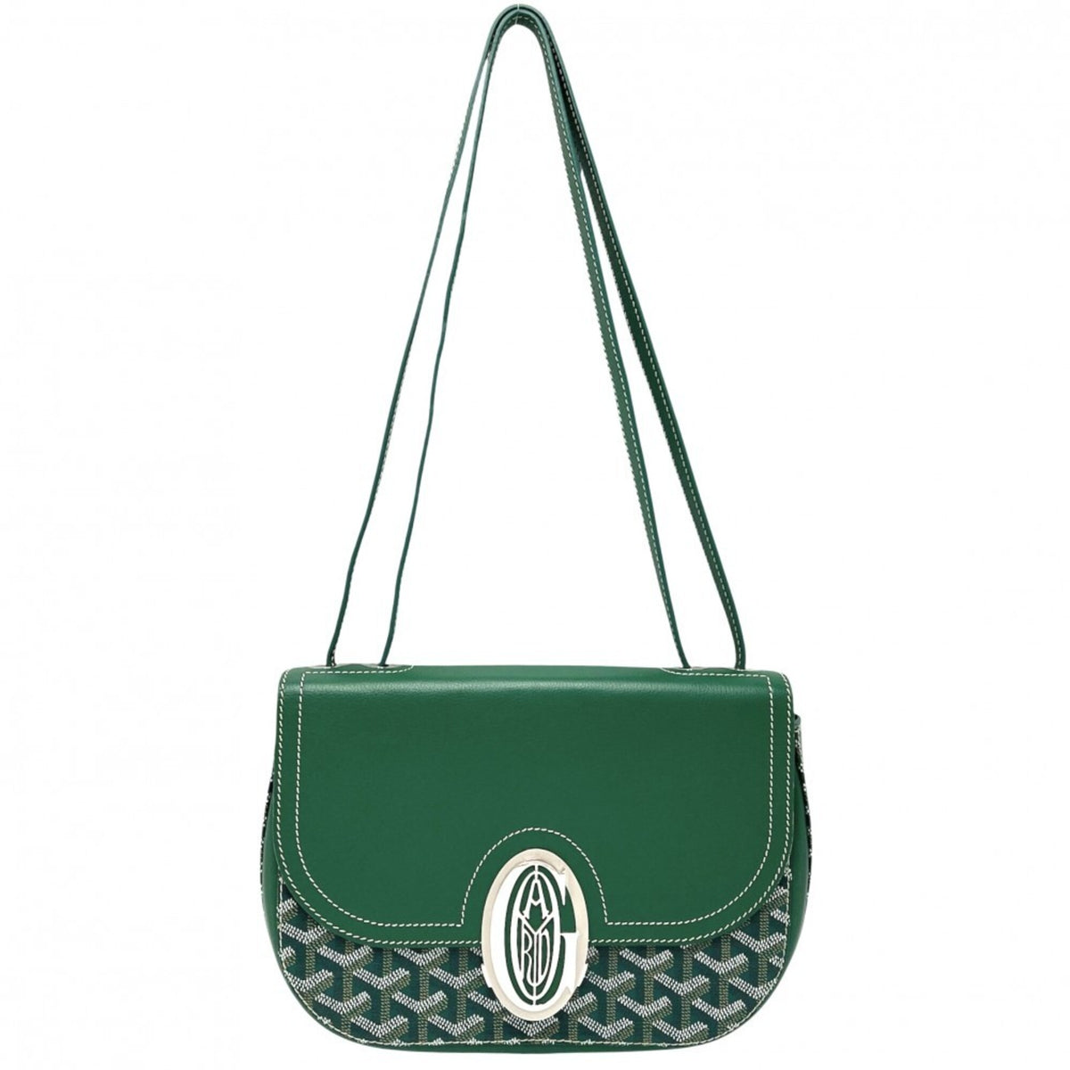 Goyard Green Pvc Coated Canvas Leather Shoulder Bag (Pre-Owned)